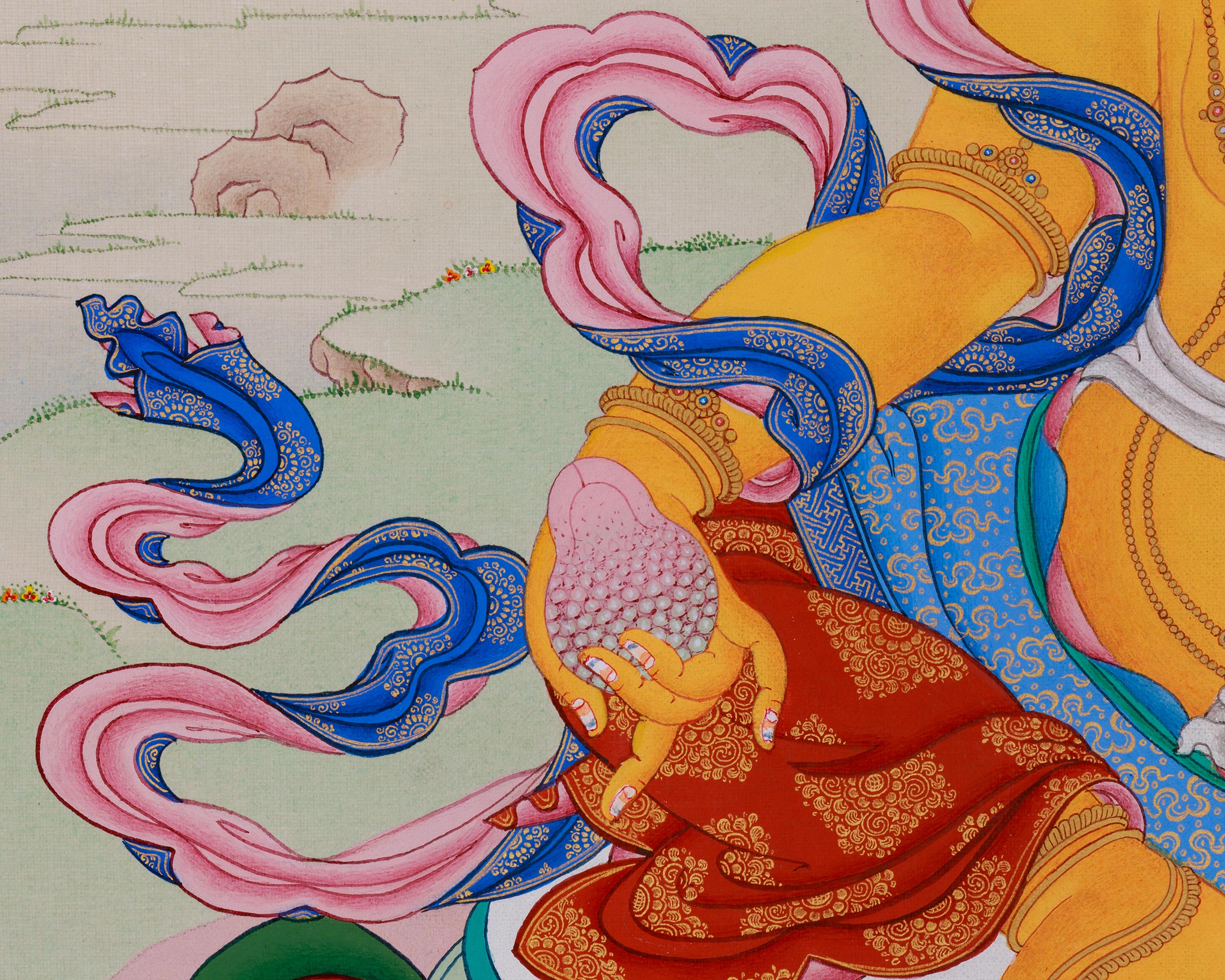 Jambala Thangka | Wealth Deity of Vajrayana