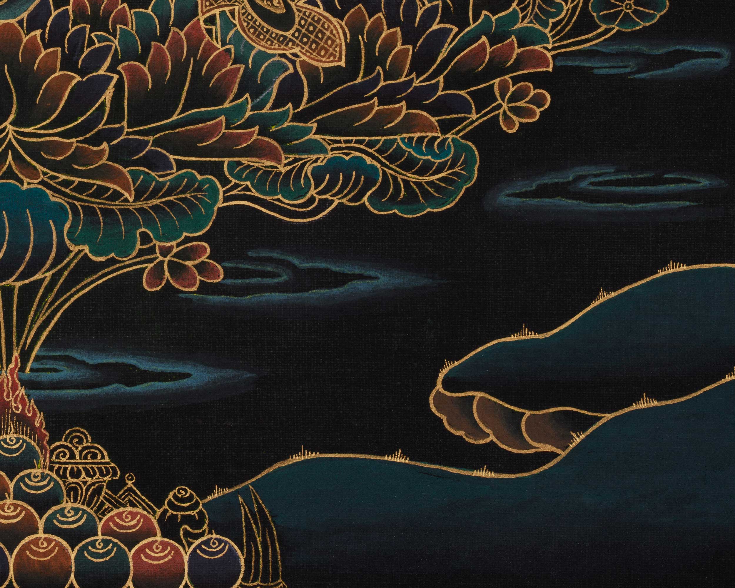 Traditional Thangka of Guru Rinpoche | The Founder of Tibetan Buddhism