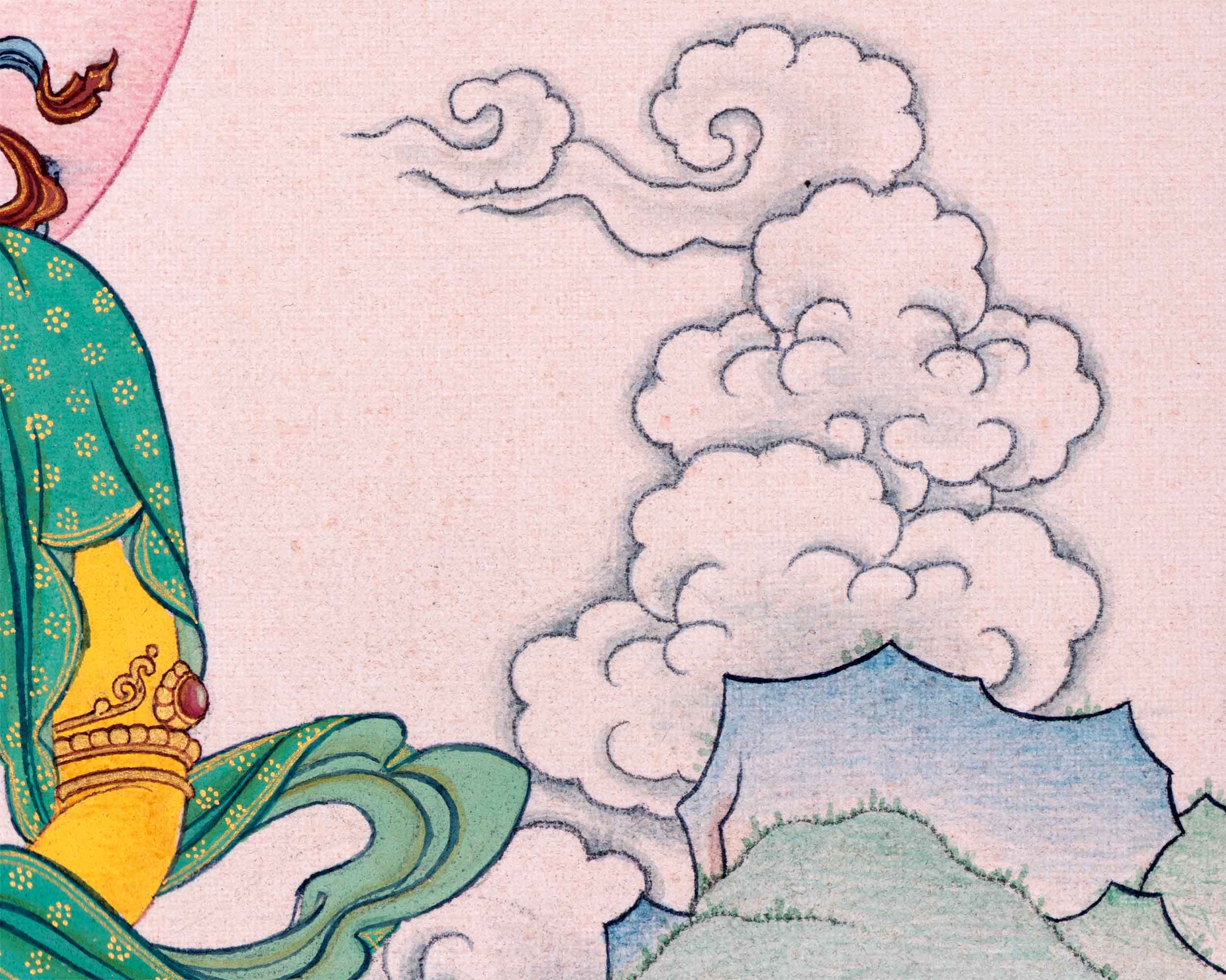 kshitigarbha: Bodhisattva of Earth Thangka