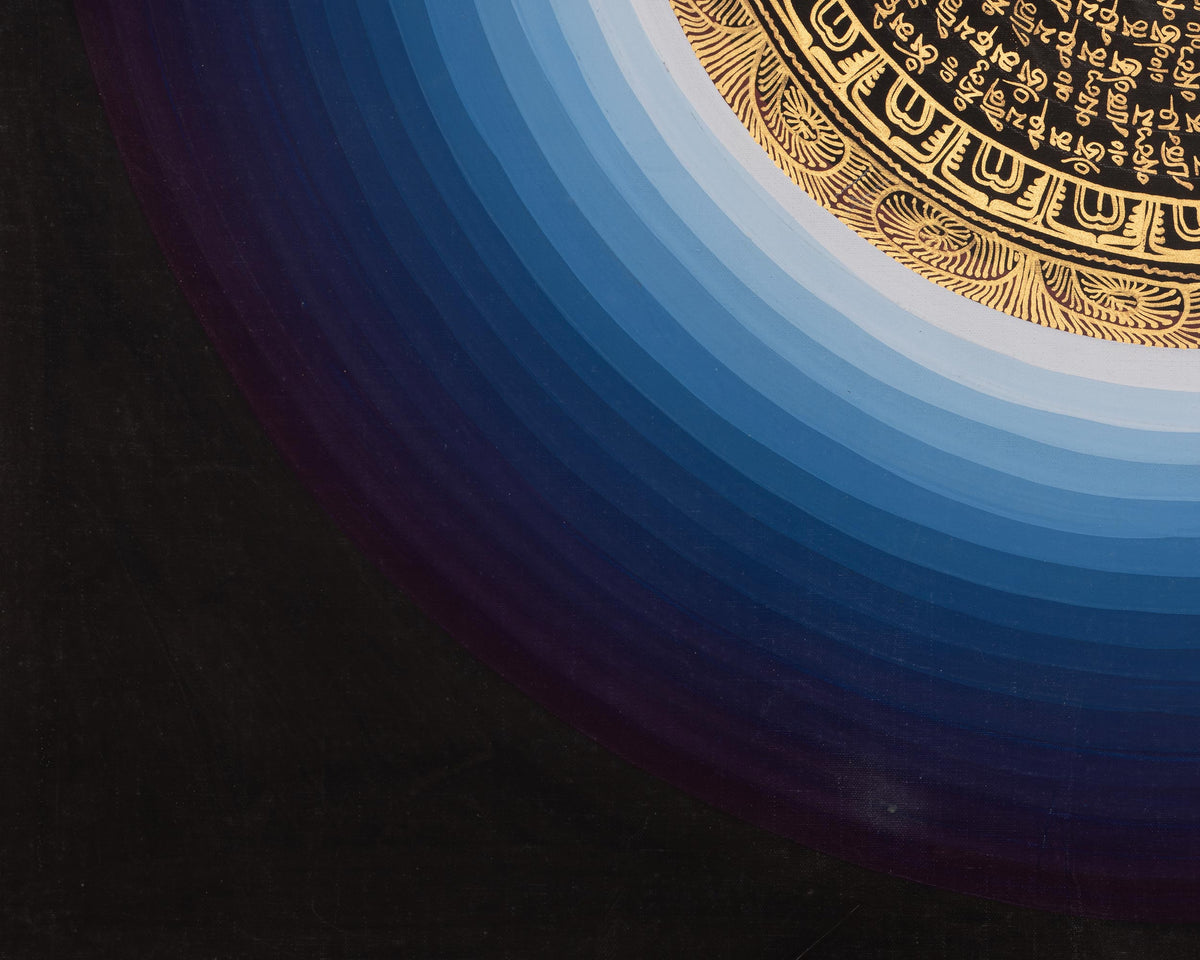 Mantra Mandala Buddhist Thangka | Sacred Mantra Visualization Artwork