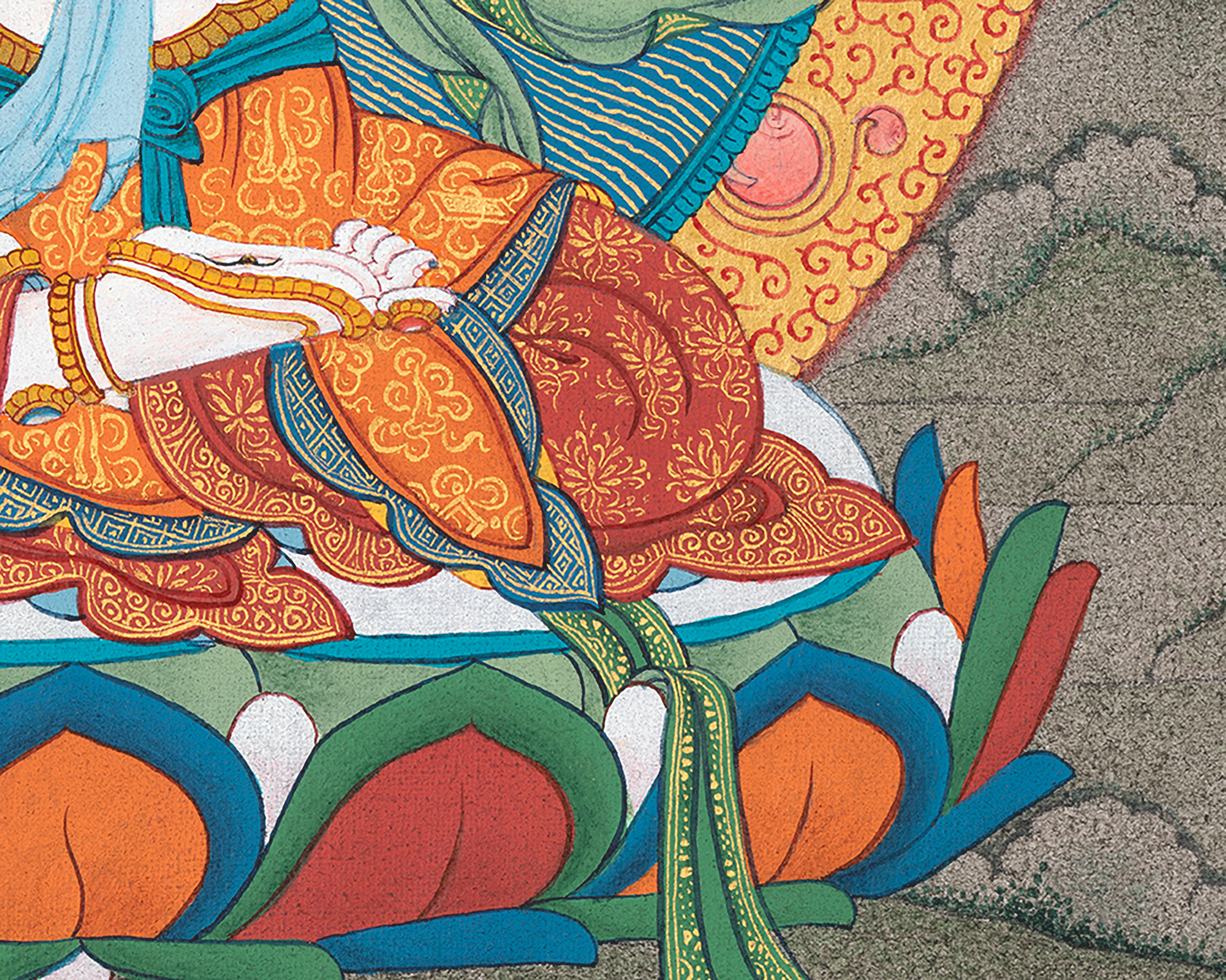 White Tara Goddess Artwork | Handpainted Thangka for Tranquil Spaces | Wall Hanging Decor