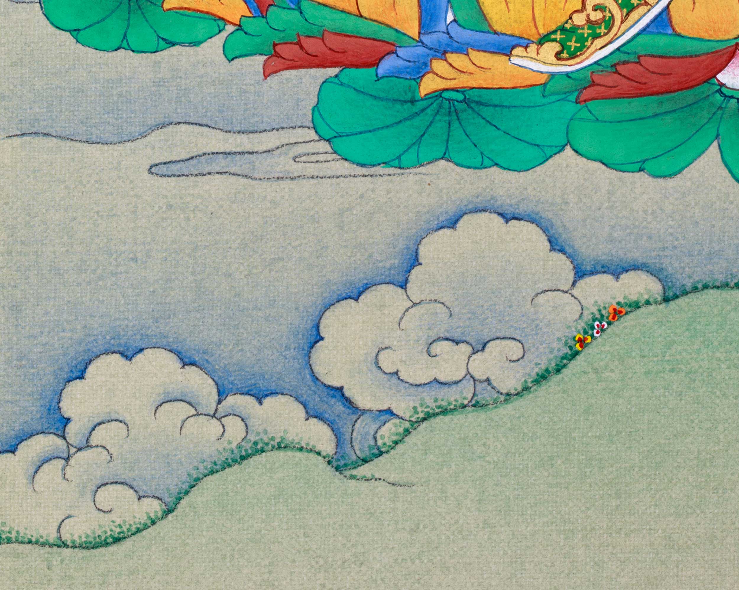 Perfectly Sized Padmasambhava Thangka | 9 Inched