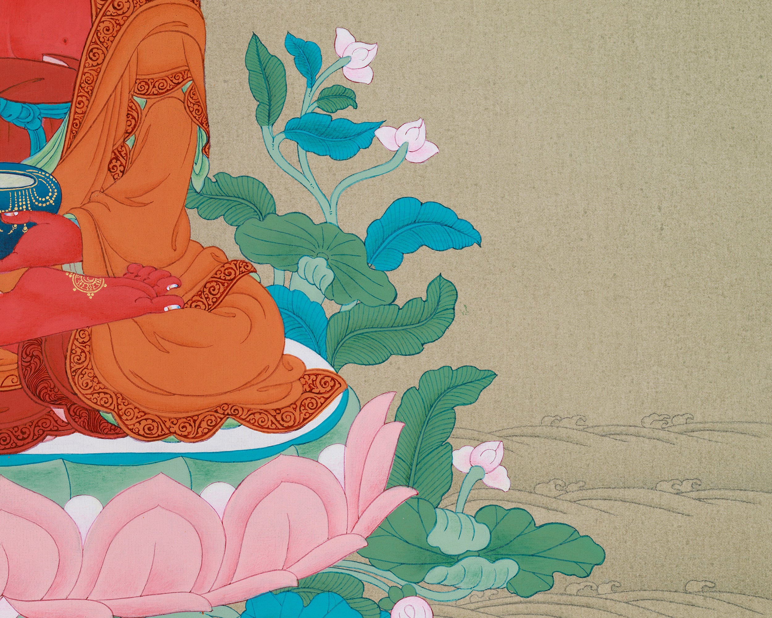 Buddha of Infinite Light - Red Amitabha Buddha Thangka
