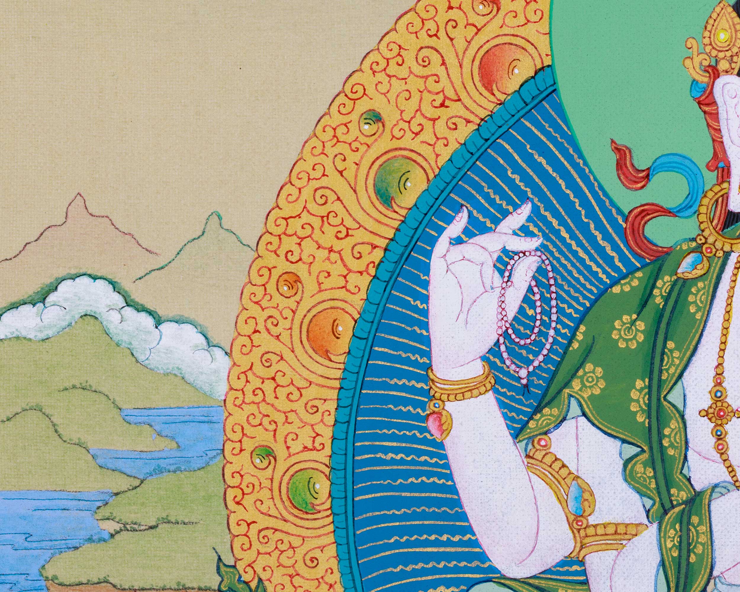 Small Gold Avalokiteshvara Thangka