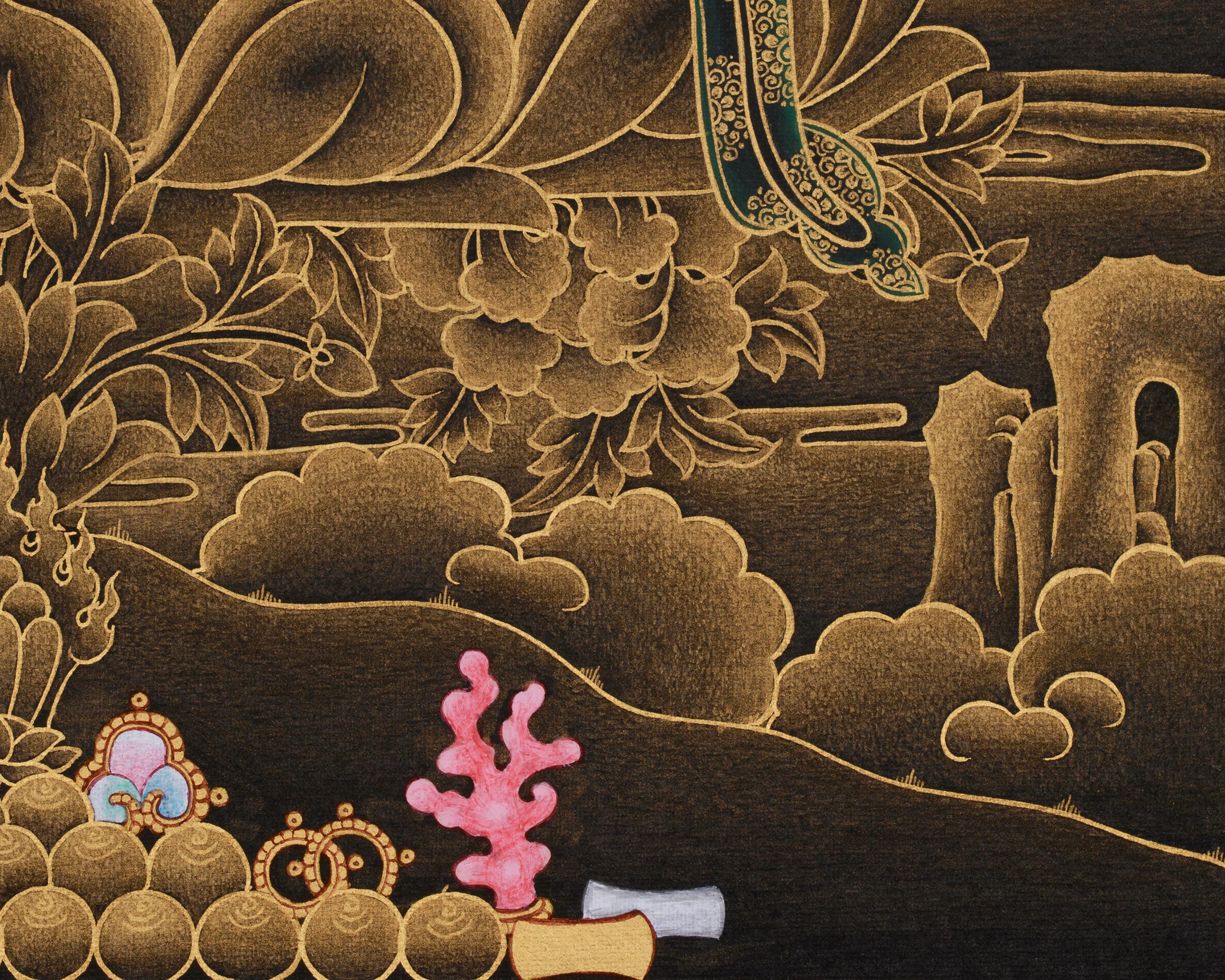 Kshitigarbha Bodhisattva Thangka | The Protector of Souls and the Earth