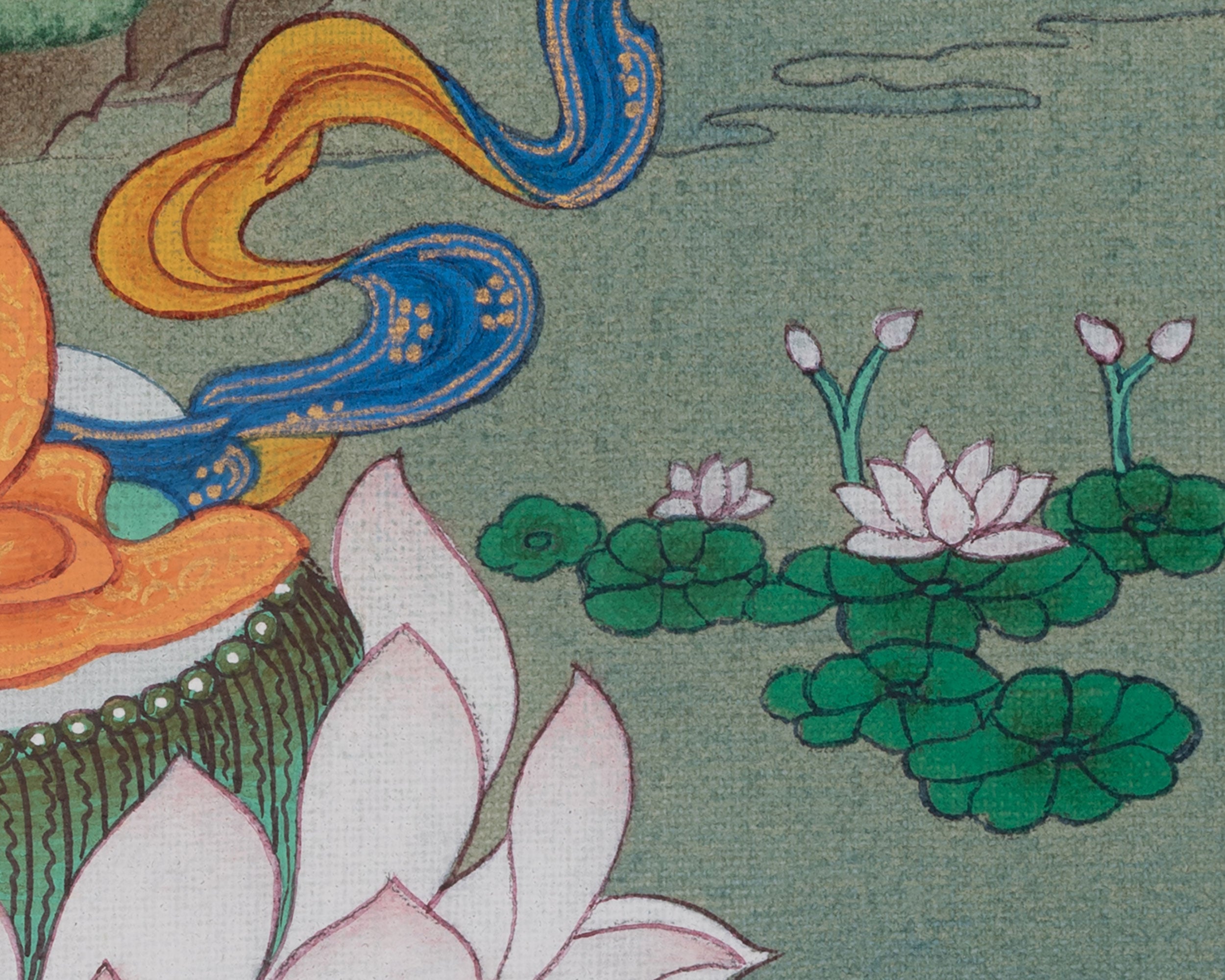 Green Tara Healing Thangka | Compassionate Deity | Himalayan Artwork