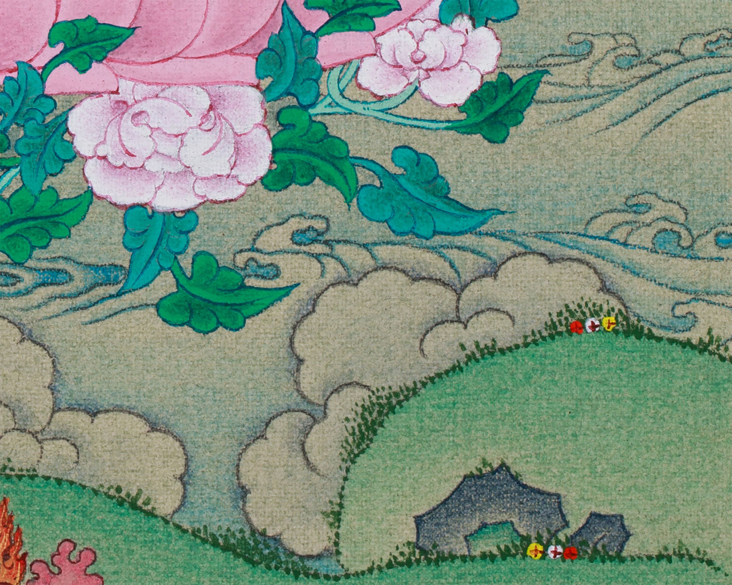 Hand-Painted Small Green Tara Painting | Goddess of Compassion