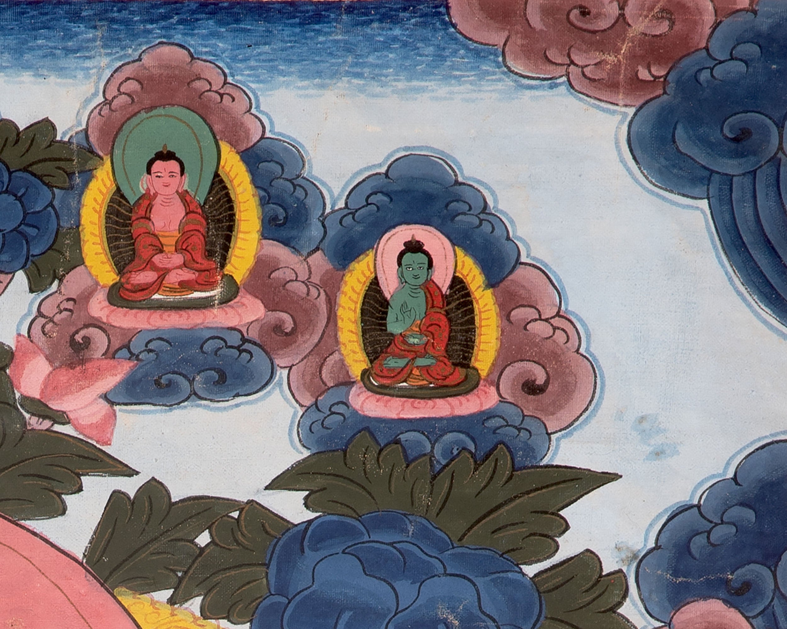 Rare Green Tara Thangka | Vintage Tibetan Wall Decor