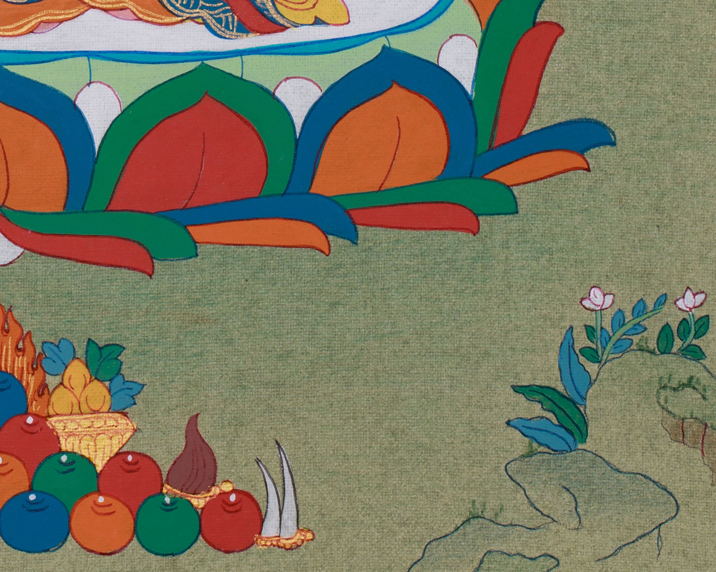 12 Inch Chenrezig Buddha Thangka | Embodiment of Infinite Compassion