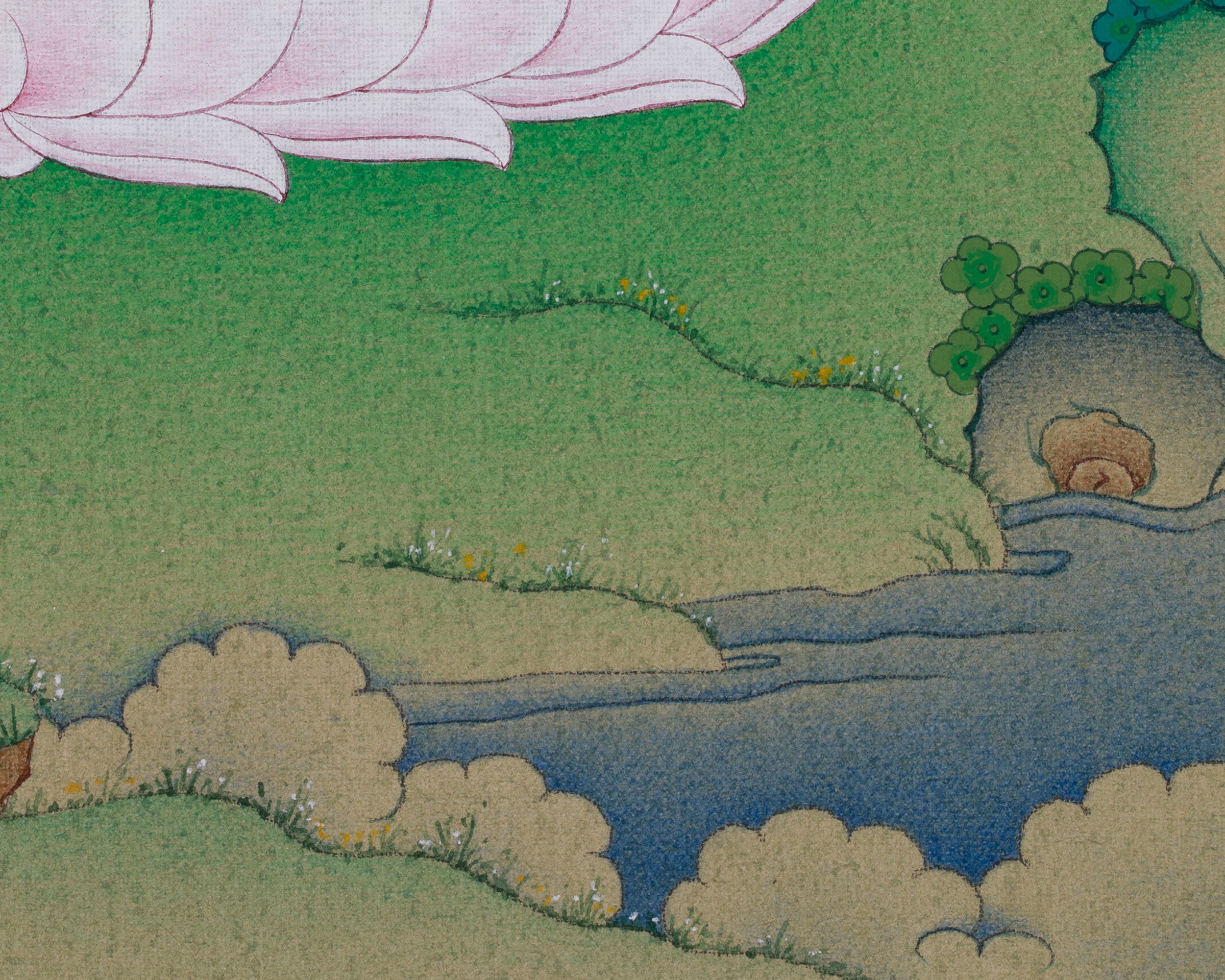 Sacred 33 cm Medicine Buddha Thangka | Buddha of Healing, Protection, and Wellness