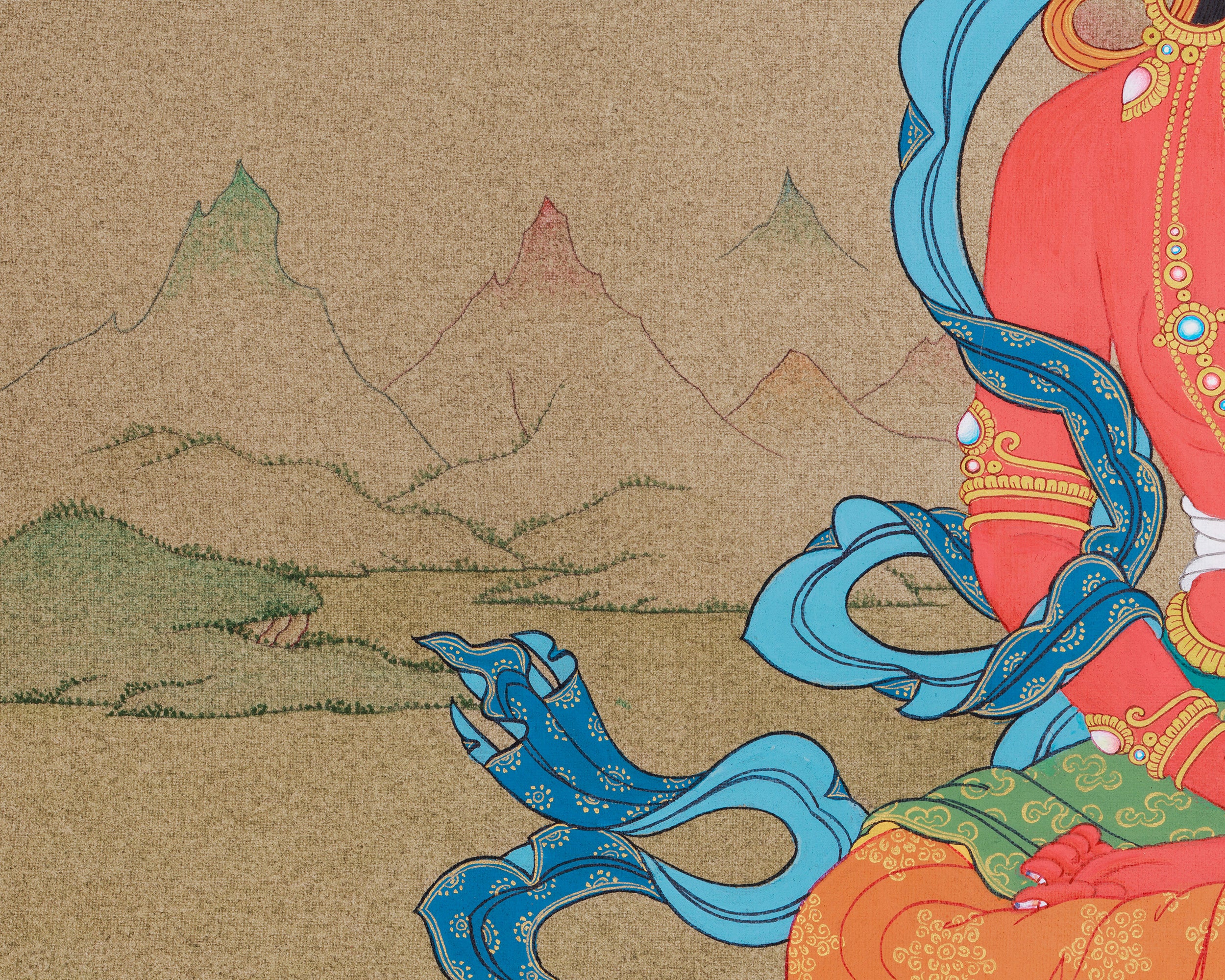 Thangka of Amitayus, Buddha of Infinite Light | Tibetan Art of Long Life and Healing