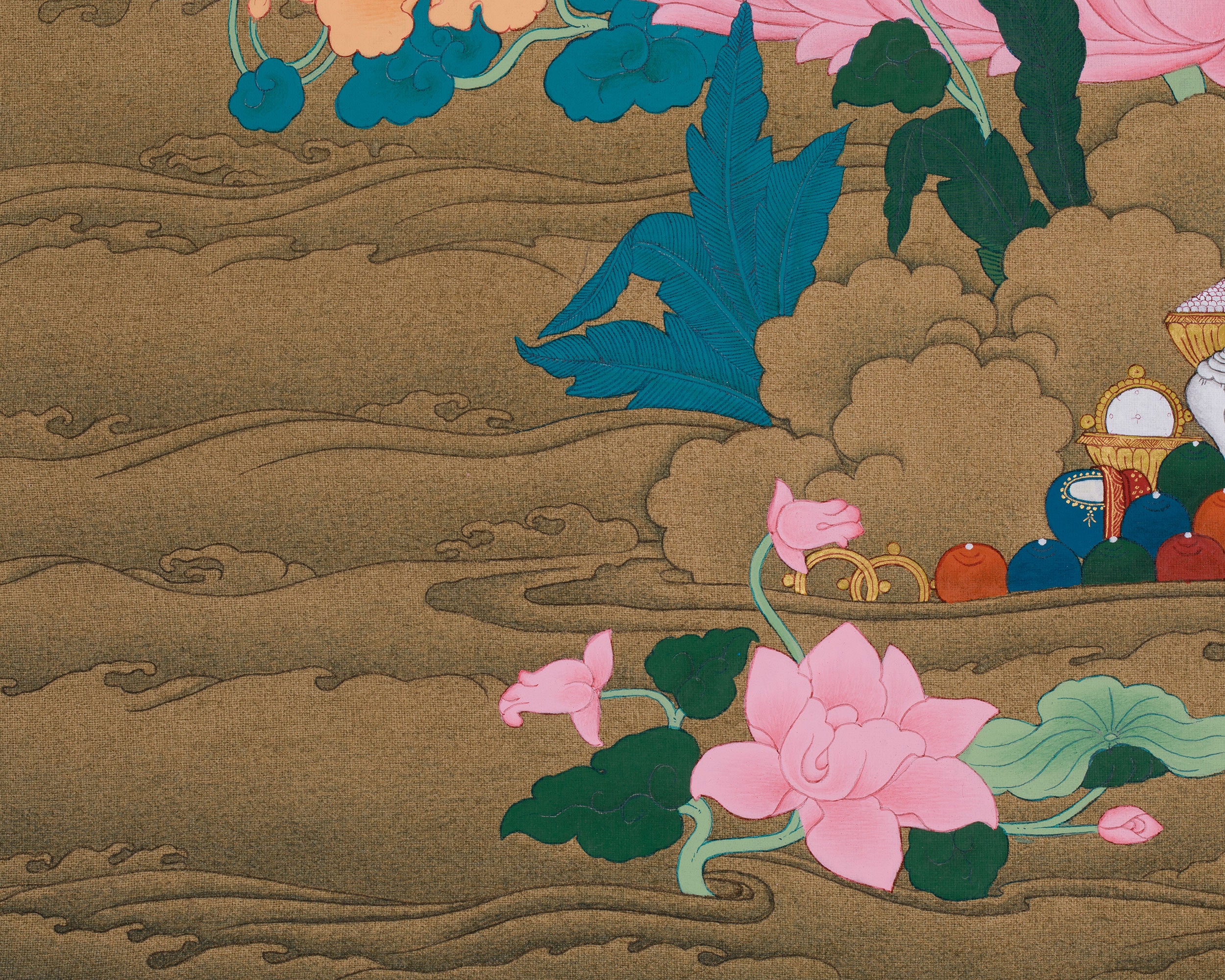 Healing Buddha Artwork | Traditional Tibetan Medicine Buddha Thangka