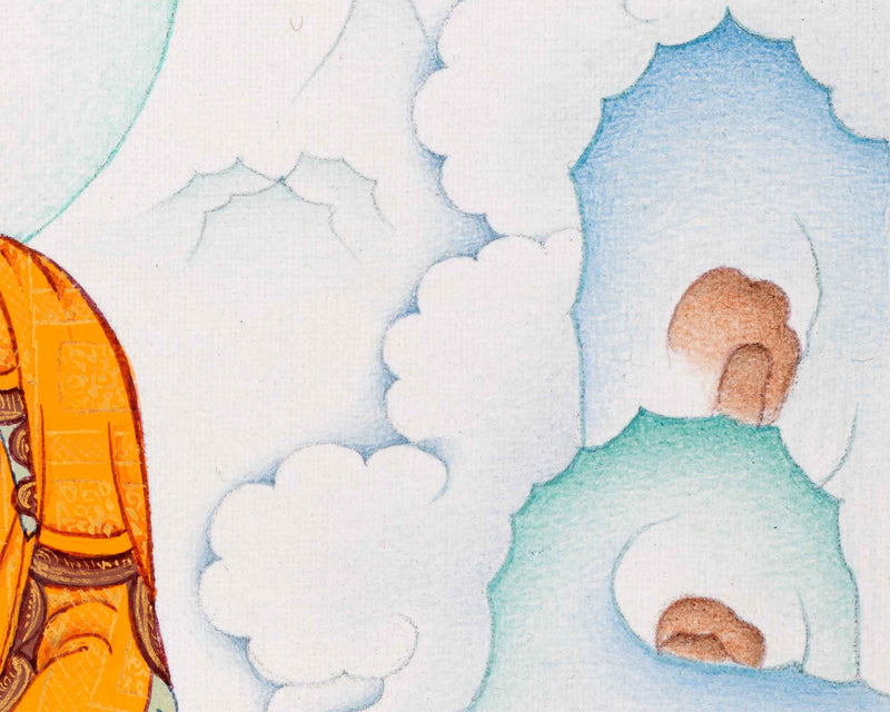 Amitabha Buddha Thangka for Spiritual Aspiration | The Buddha of Infinite Light | Hand Painted Traditional Artwork