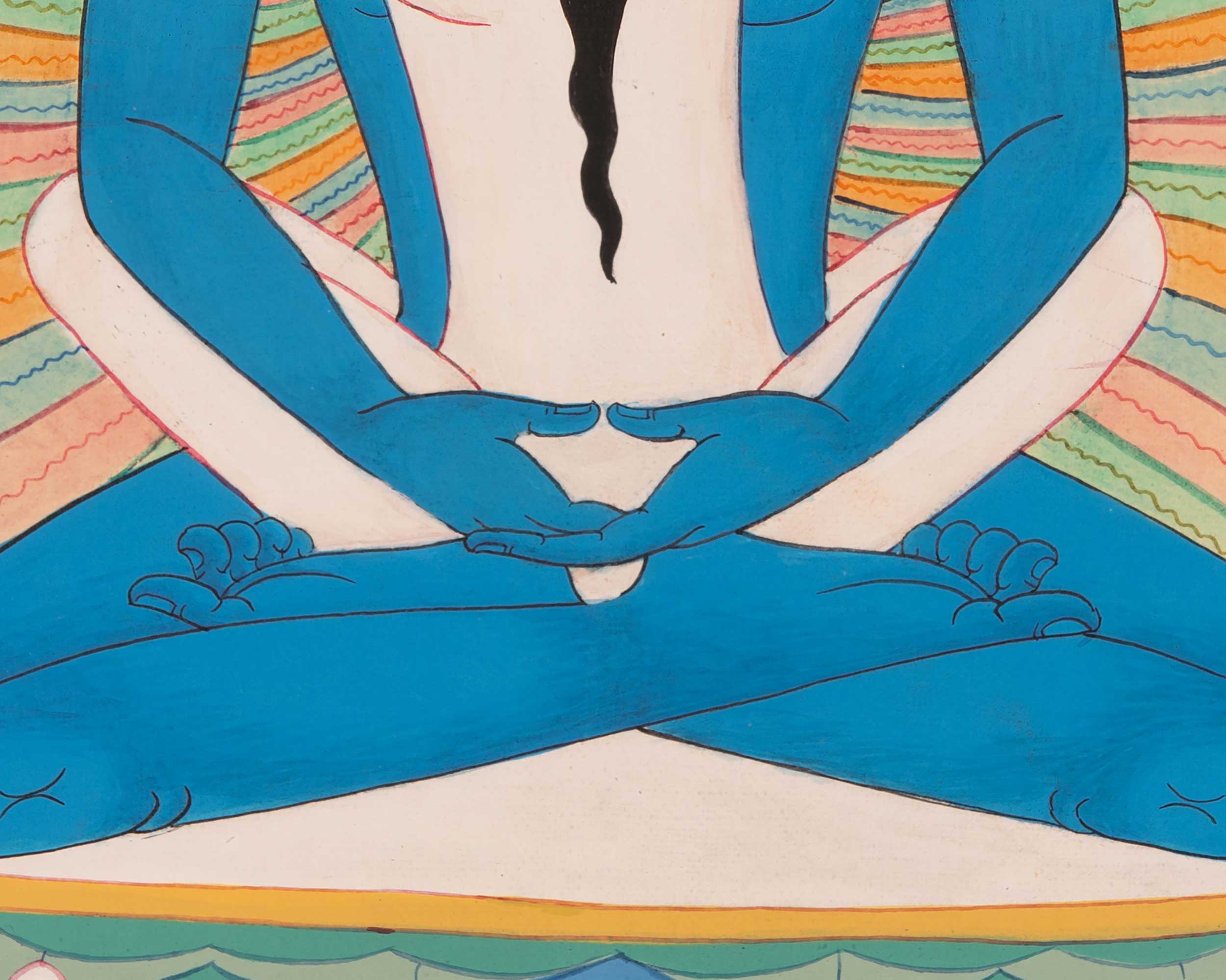 Handmade Samanthabhdara Thangka from Enlightenment Studio | Traditional Tibetan Art |