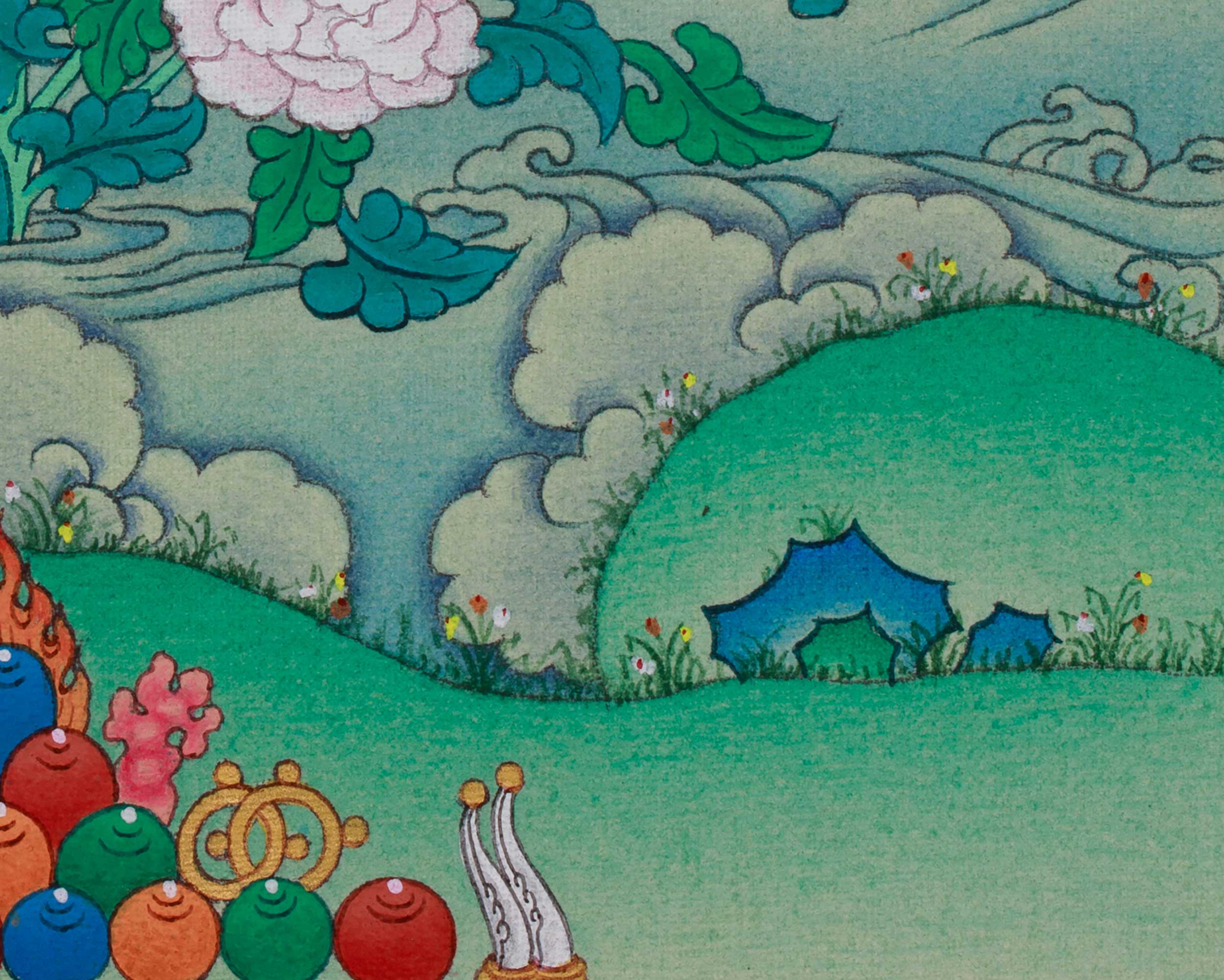Tibetan Green Tara Artwork | Symbolized Compassion and Swift Protection