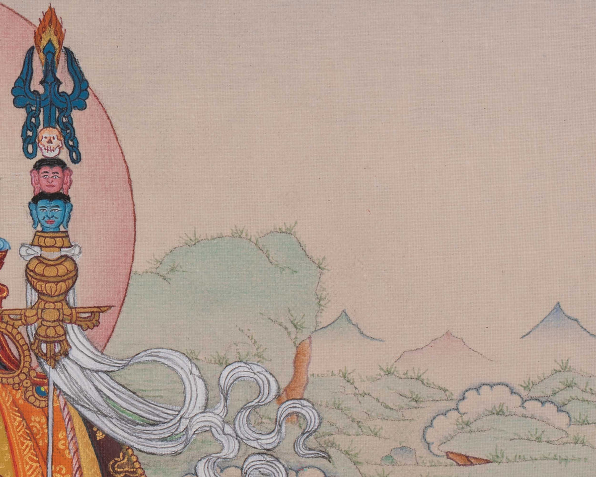 Guru Rinpoche Embodiment of Three Kayas Thangka | Padmasambhava Art