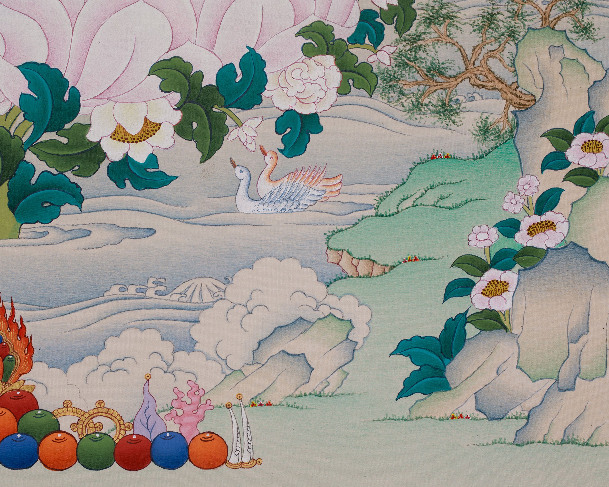 Vajrasattva Symbol of Purification Thangka | Dorje Sempa Artwork