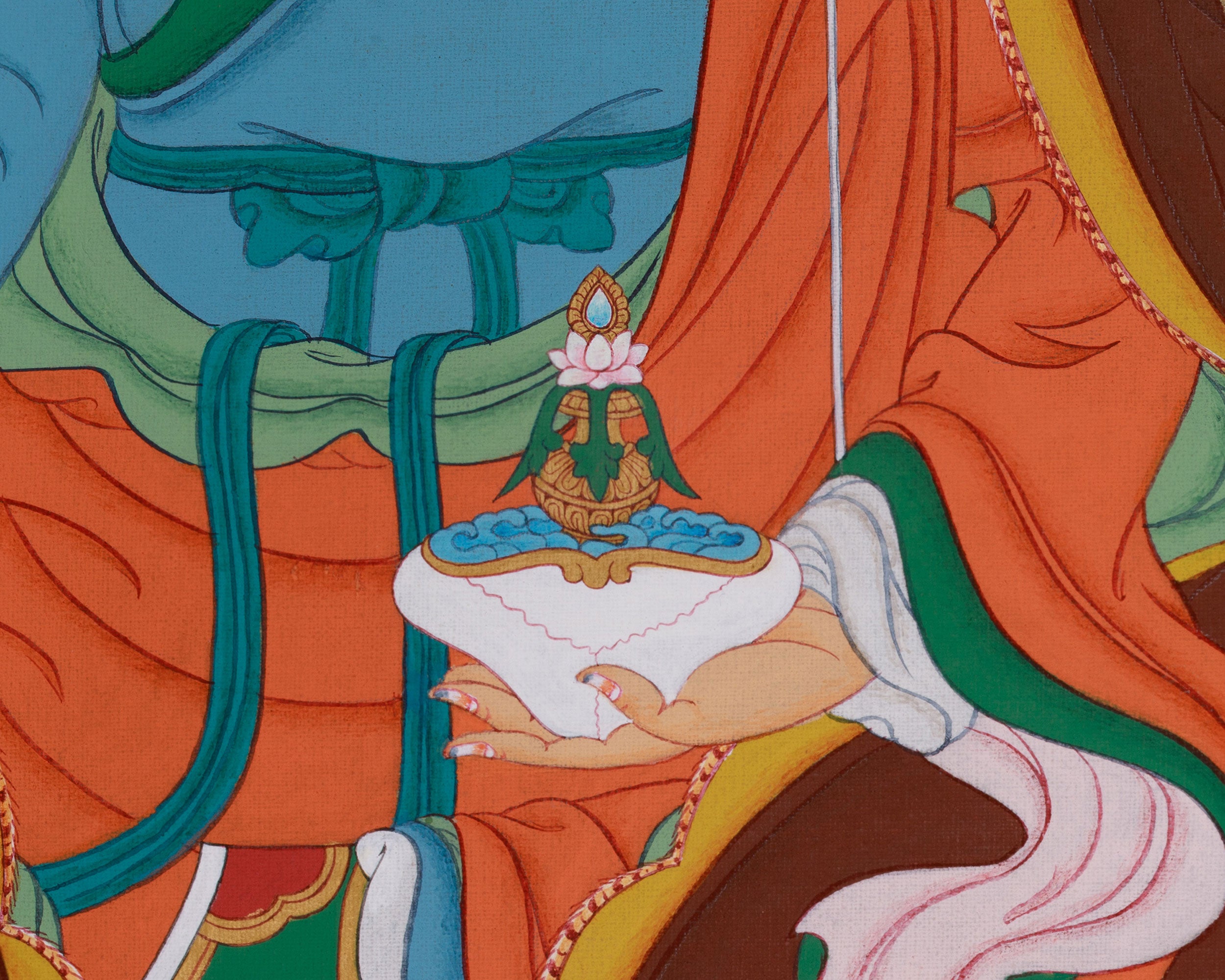 The Lotus Born Padmasambhava Thangka | Buddha of Wisdom and Compassion