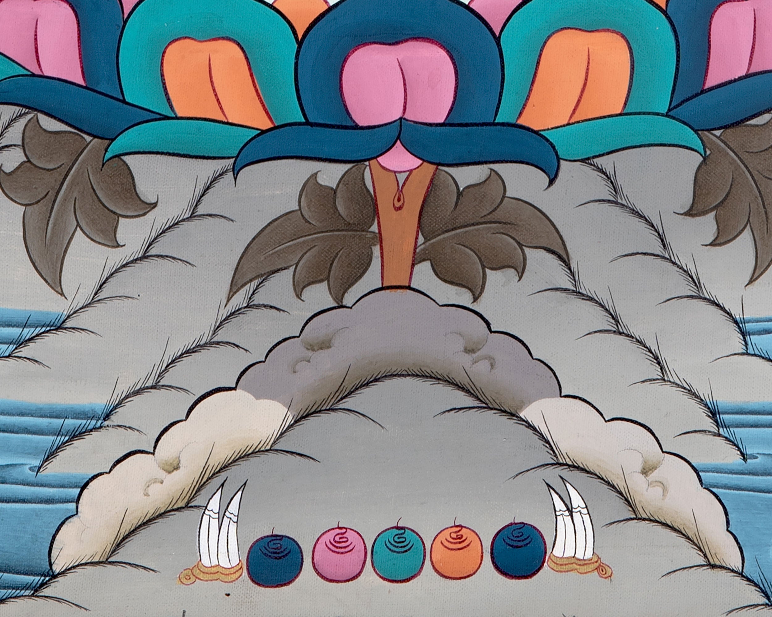Vajrasattva in Brocade | Thangka of the Bodhisattva of Purification