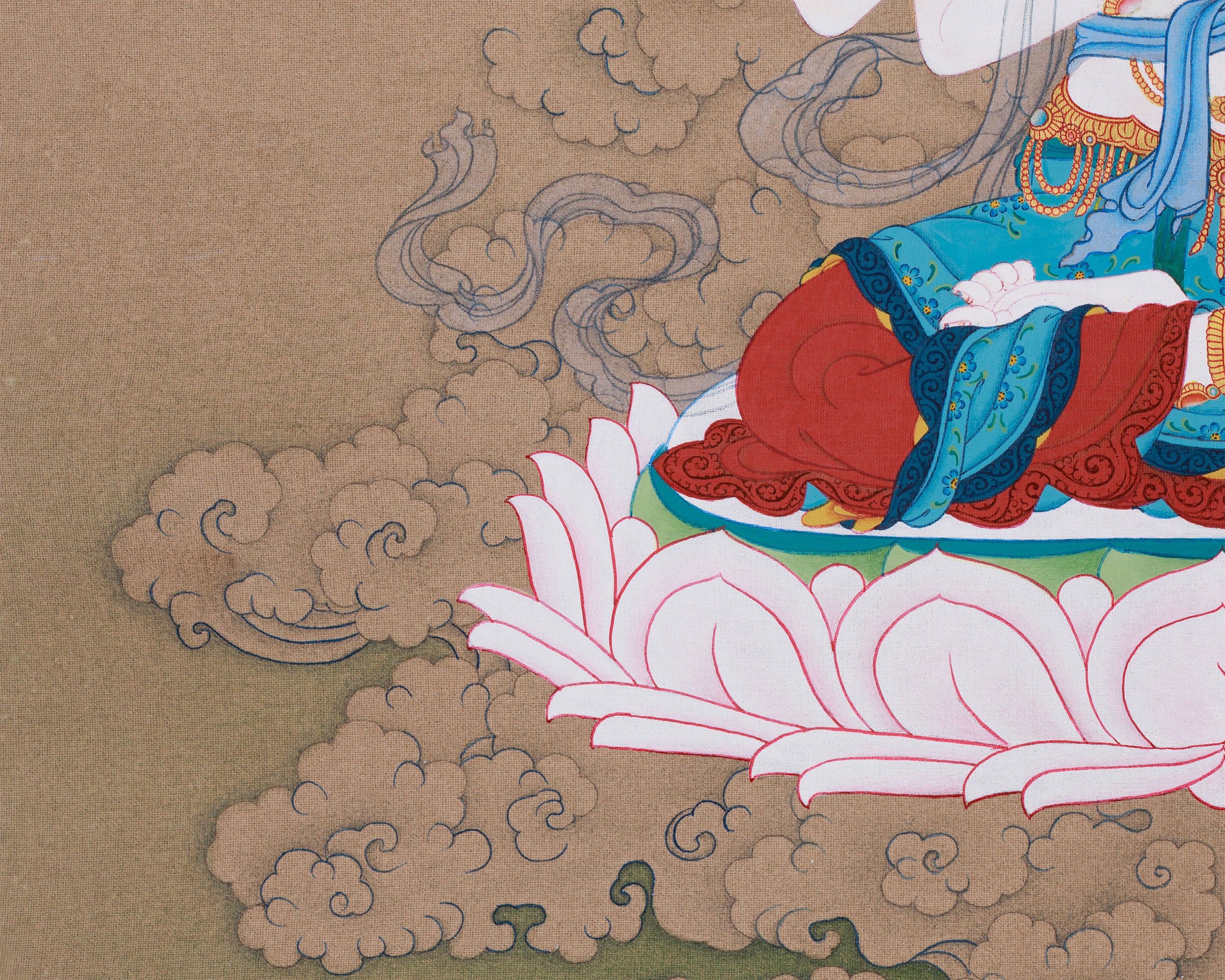 Hand-Painted Bodhisattva Chenrezig Buddha | Compassionate Deity for Healing and Peace