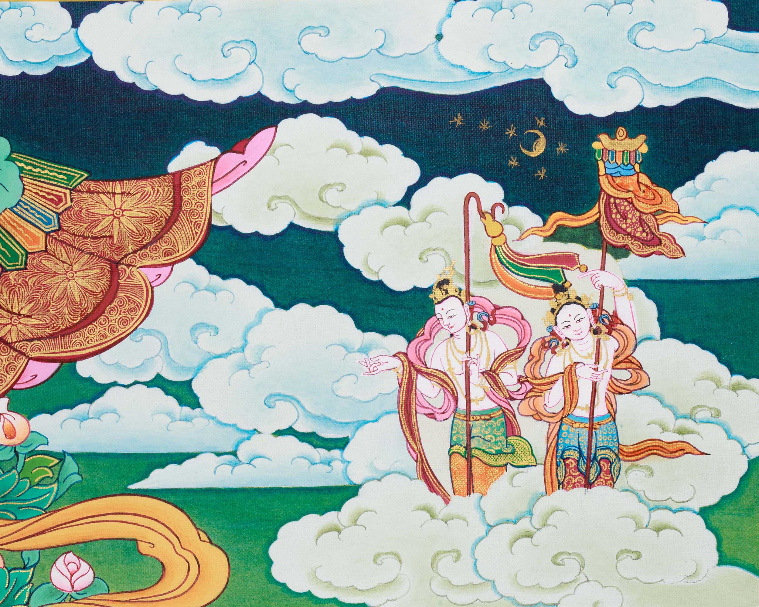 Green Tara Deity Thangka | Sacred Tibetan Art for Daily Practice