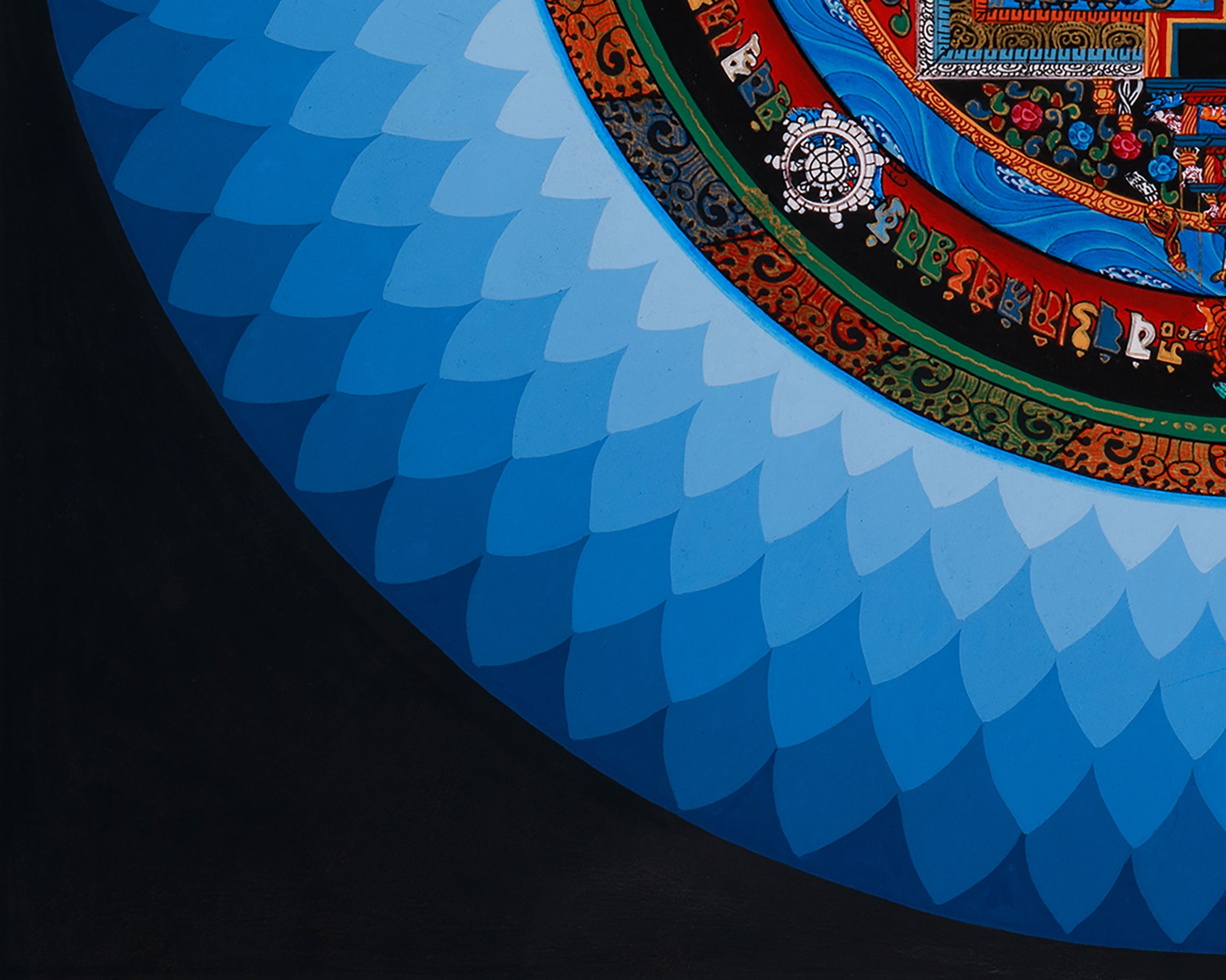 Tibetan Mandala of Kalachakra | Sacred Wheel of Time Buddhist Art