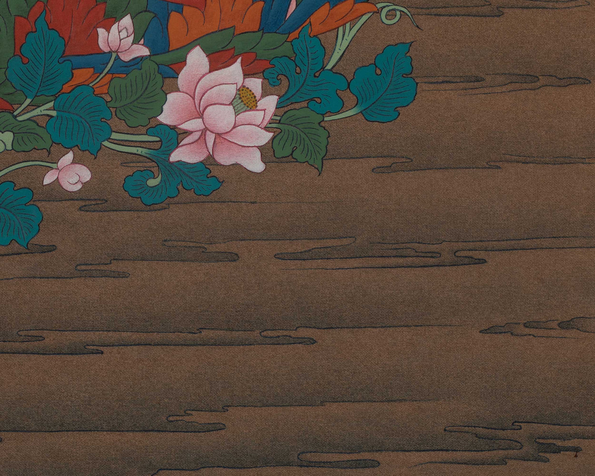 Guru Padmasambhava Sacred Thangka | Wisdom Deity | Tibetan Artwork