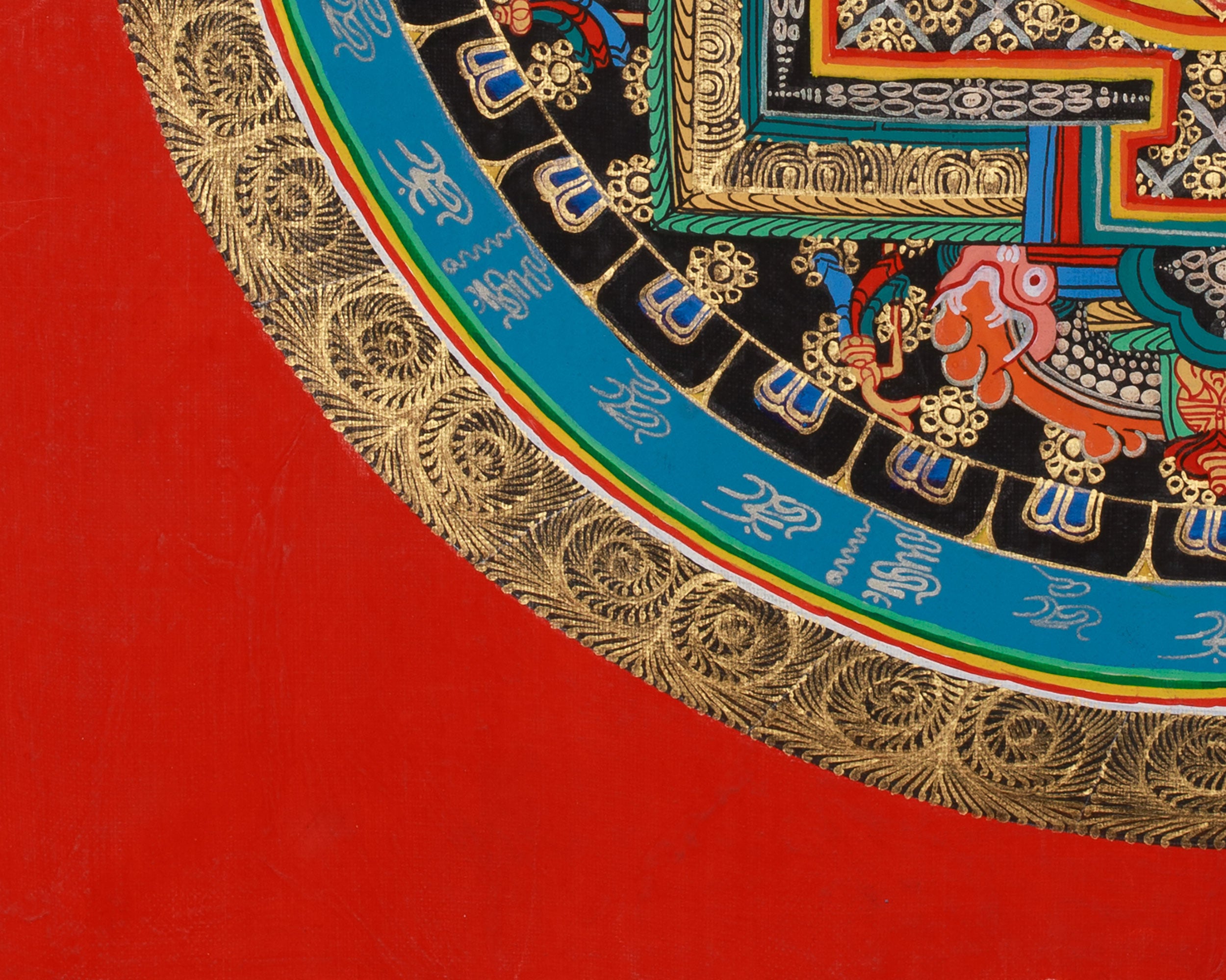 Pure Gold and Silver Mandala Thangka | Tibetan Meditation Mandala