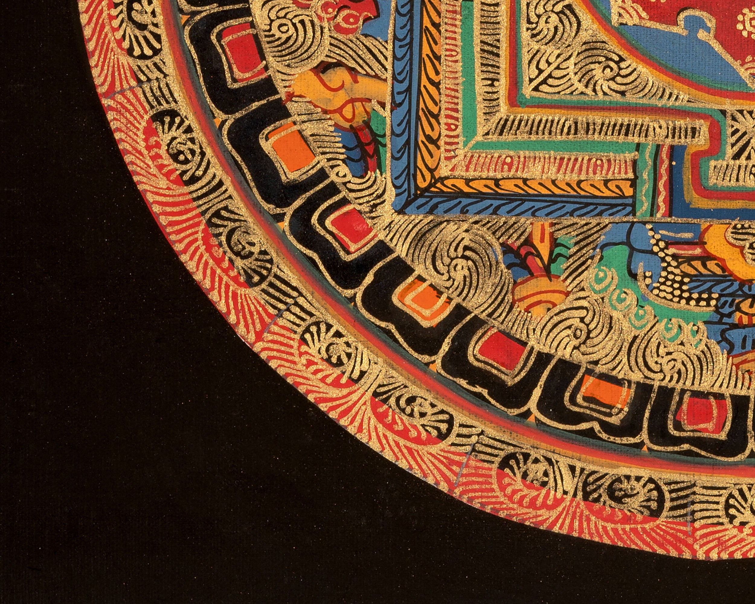 Tibetan Om Mandala Thangka | Sacred Art of Creation and Meditation