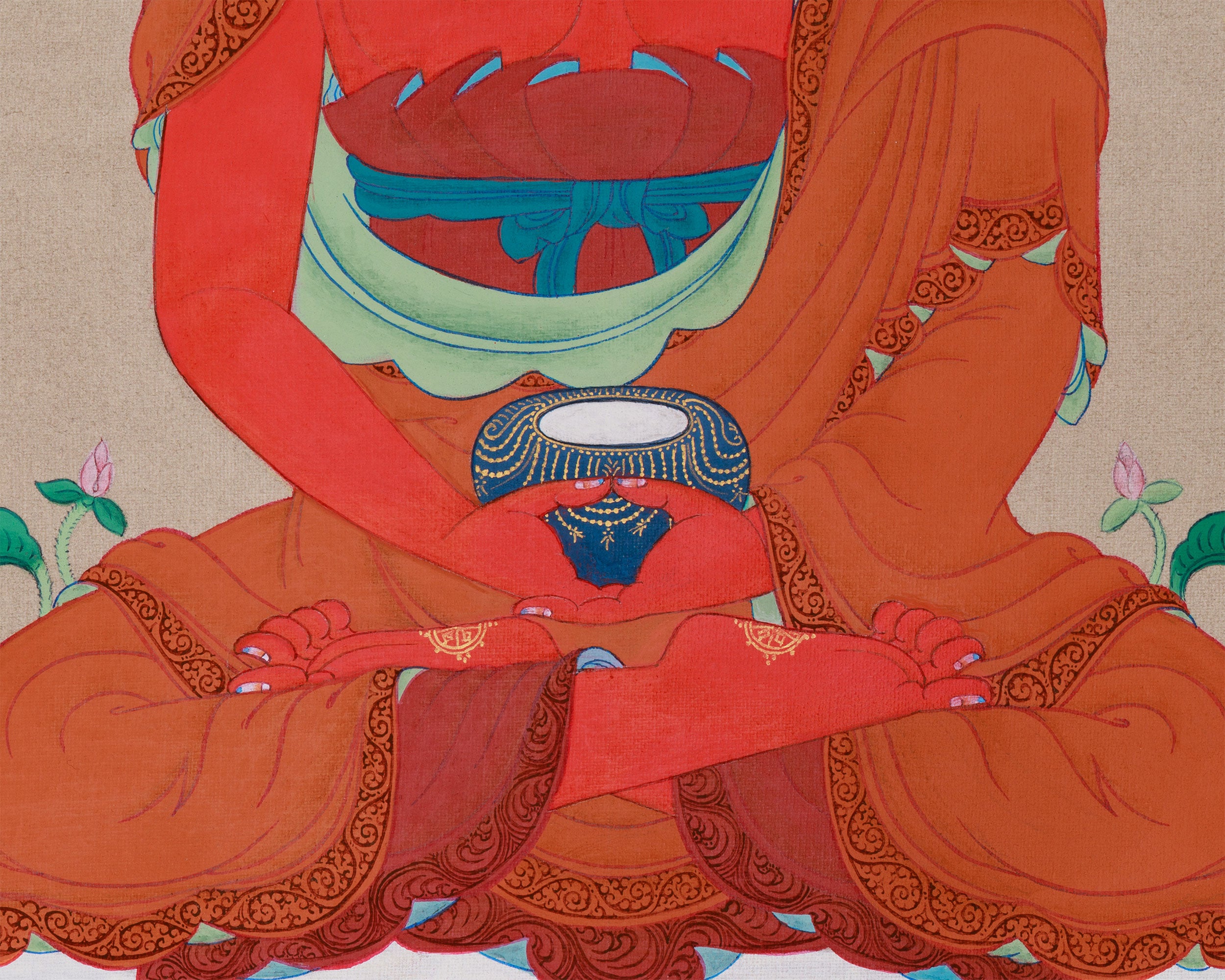 Tibetan Amitabha Buddha Painting | Symbol of Enlightenment and Pure Land Bliss
