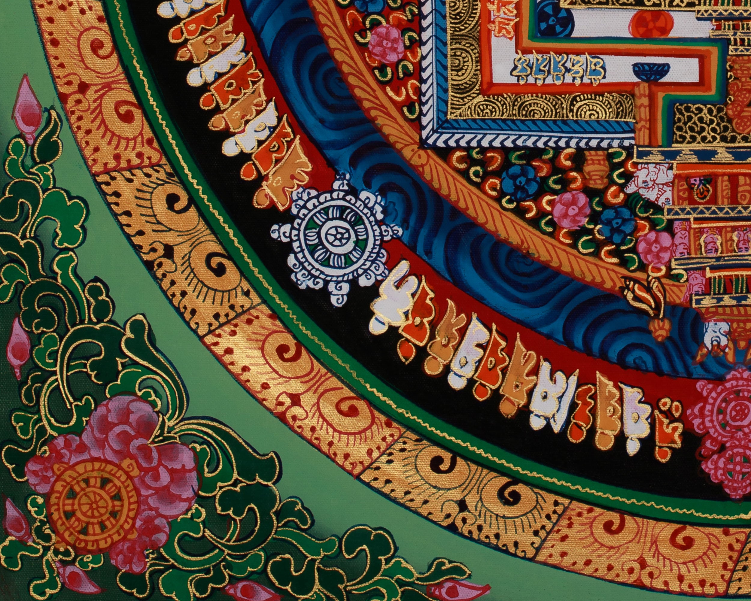 Buddhist Kalachakra Mandala Thangka | A Cosmic Guide to Awakening