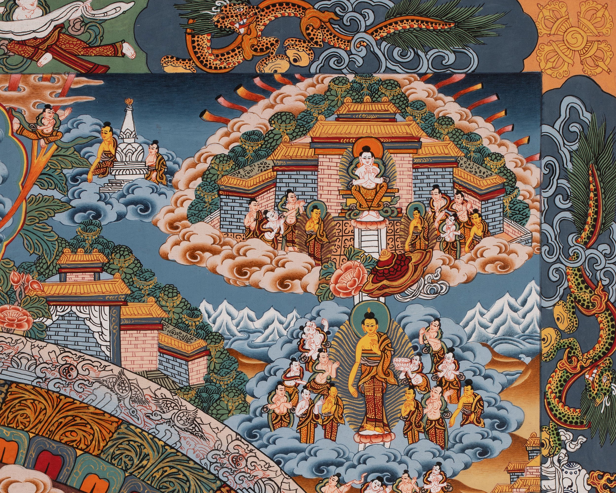 Masterpiece Art of Shakyamuni Gautama Buddha | Original Hand-Painted Tibetan Thangka
