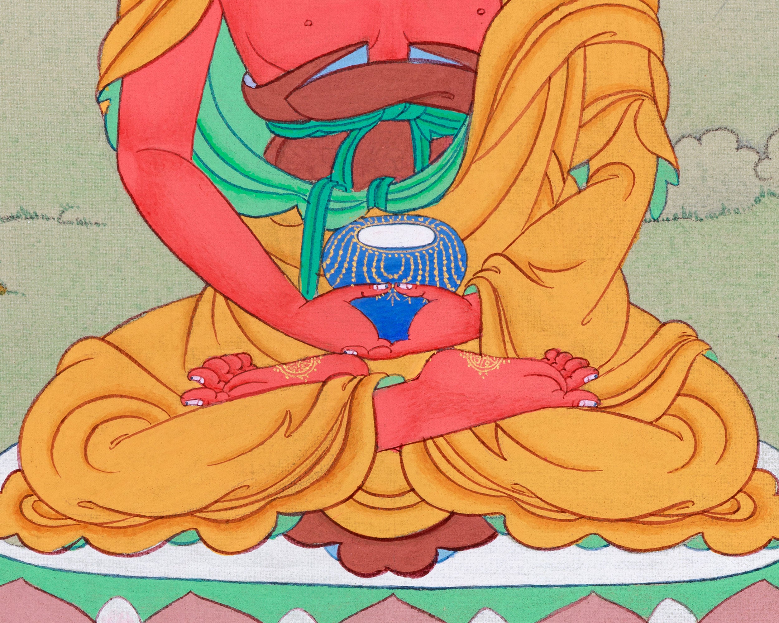 Amida Buddha Amitabha Thangka | Hand-Painted Tibetan Art