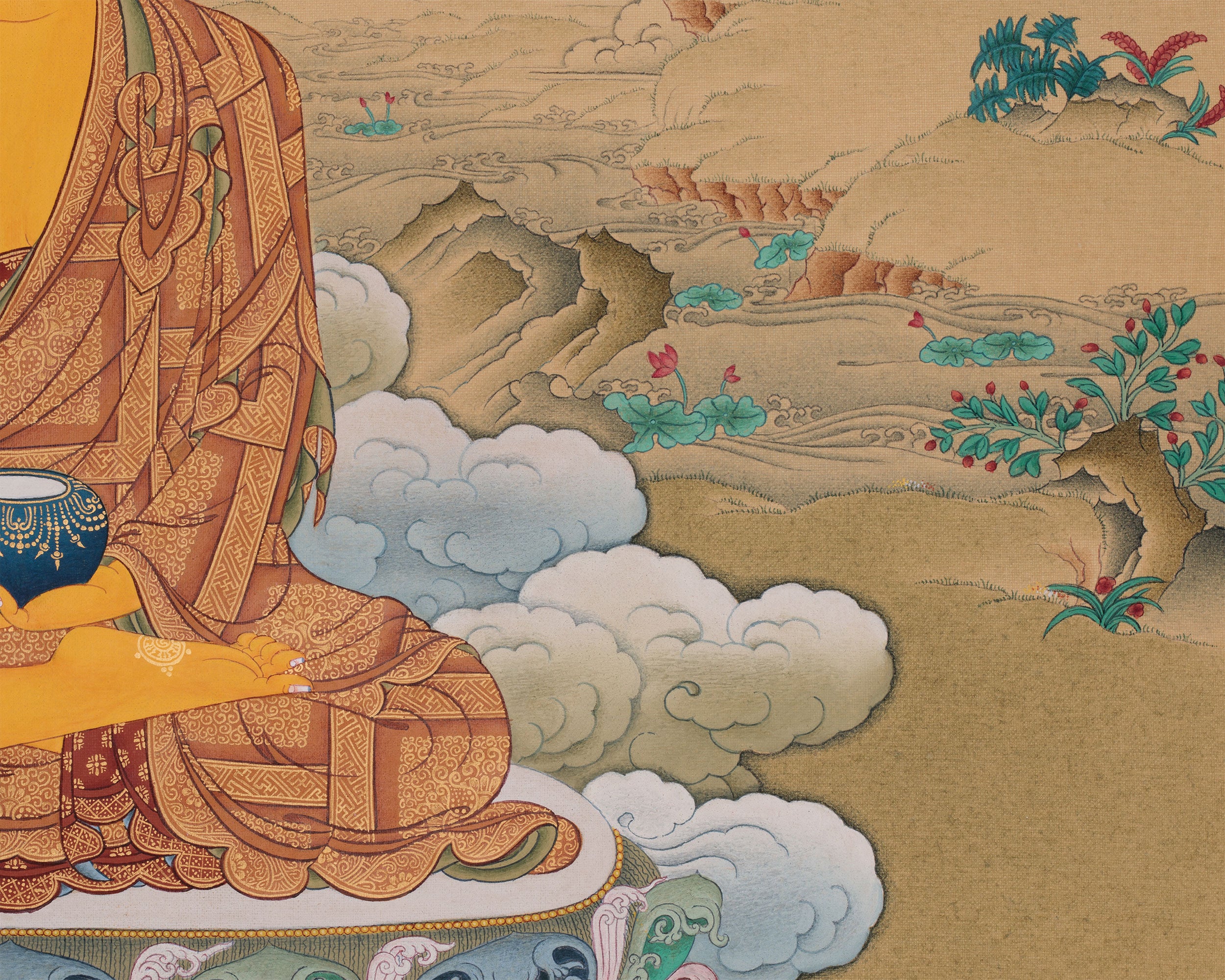 Dharma Teacher Thangka of Shakyamuni | Enlightened Buddha of Wisdom