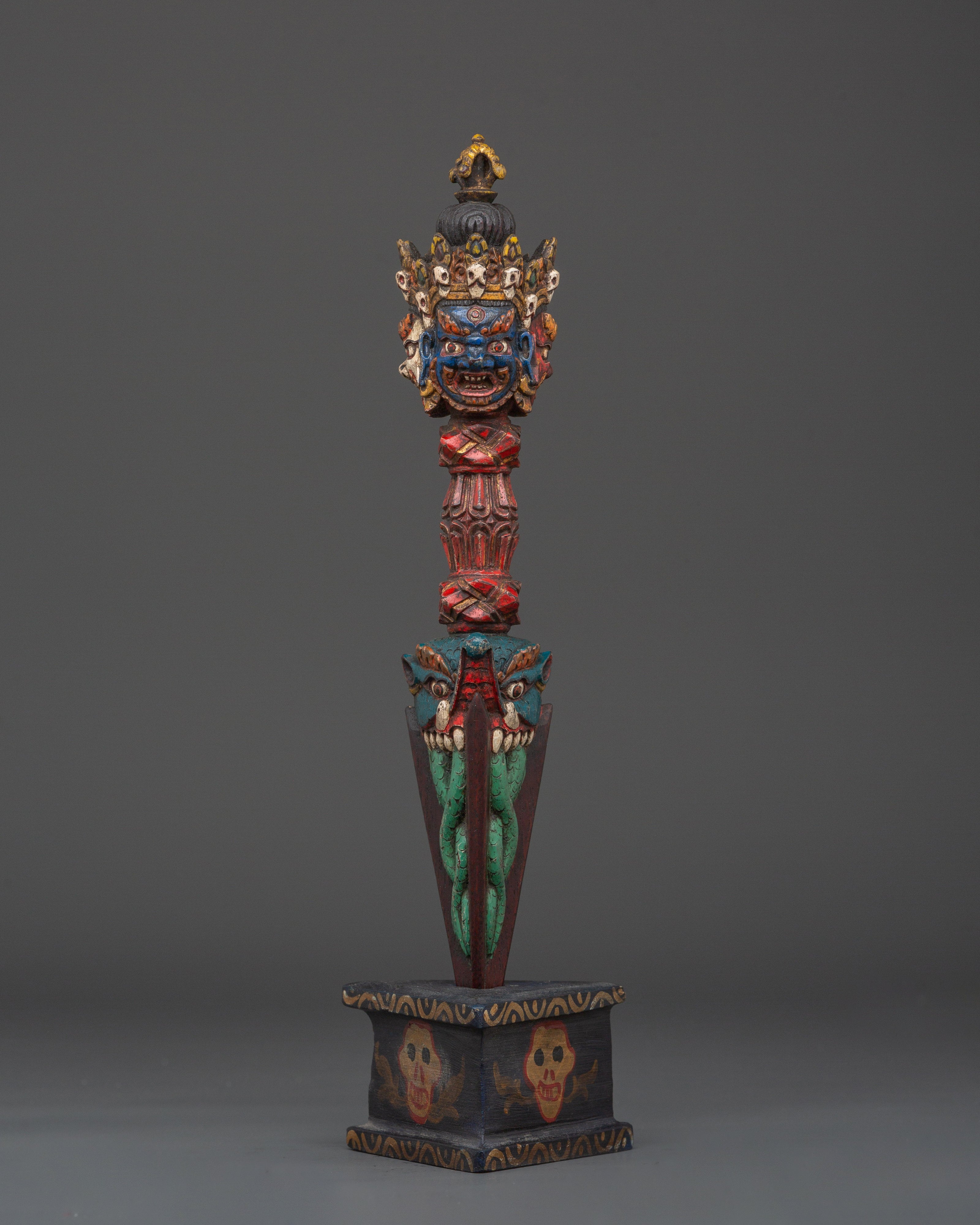 Tibetan Wooden Phurba Dagger