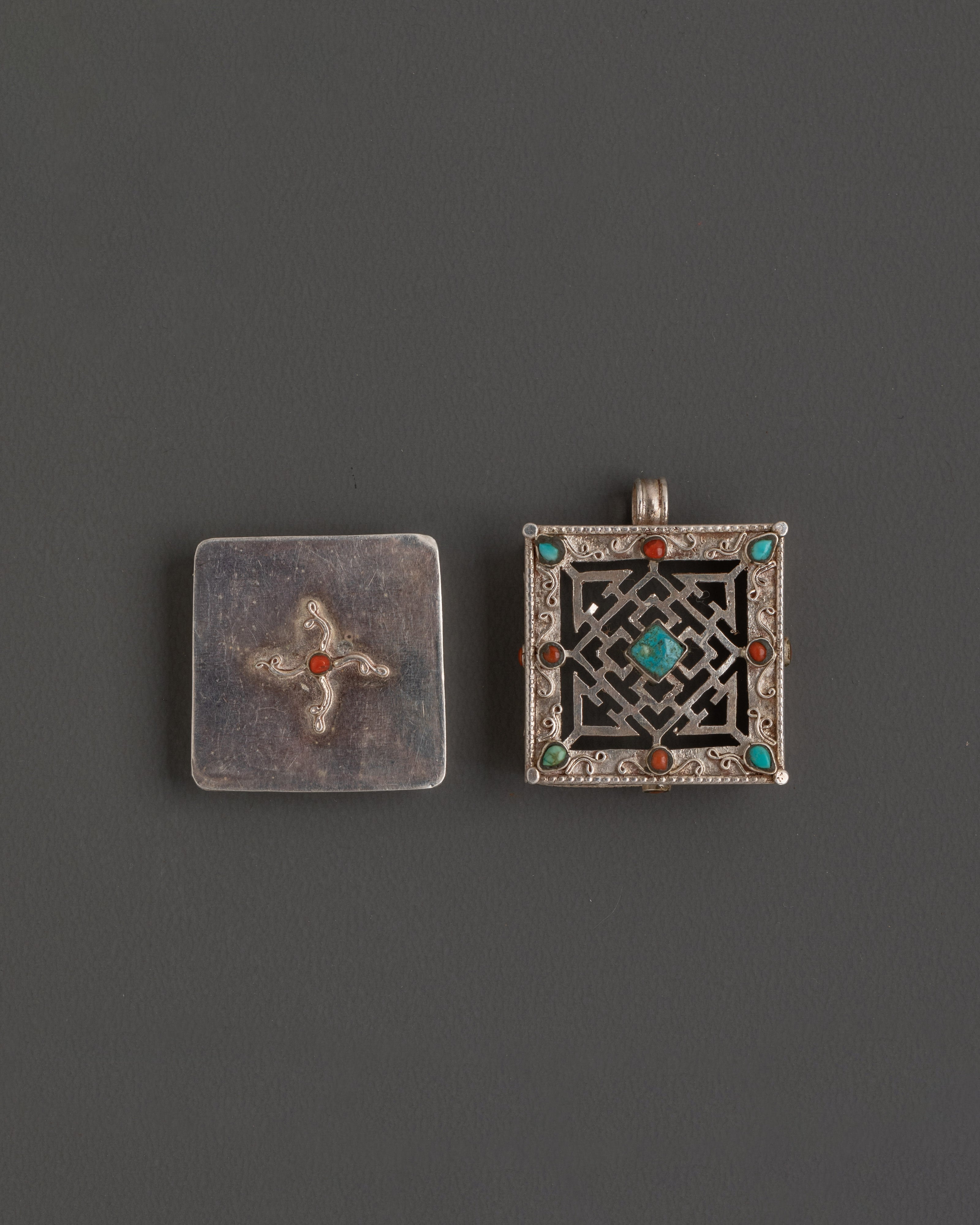 Ghau Box Locket Meditation Jewelry | Tibetan Prayer Pendant