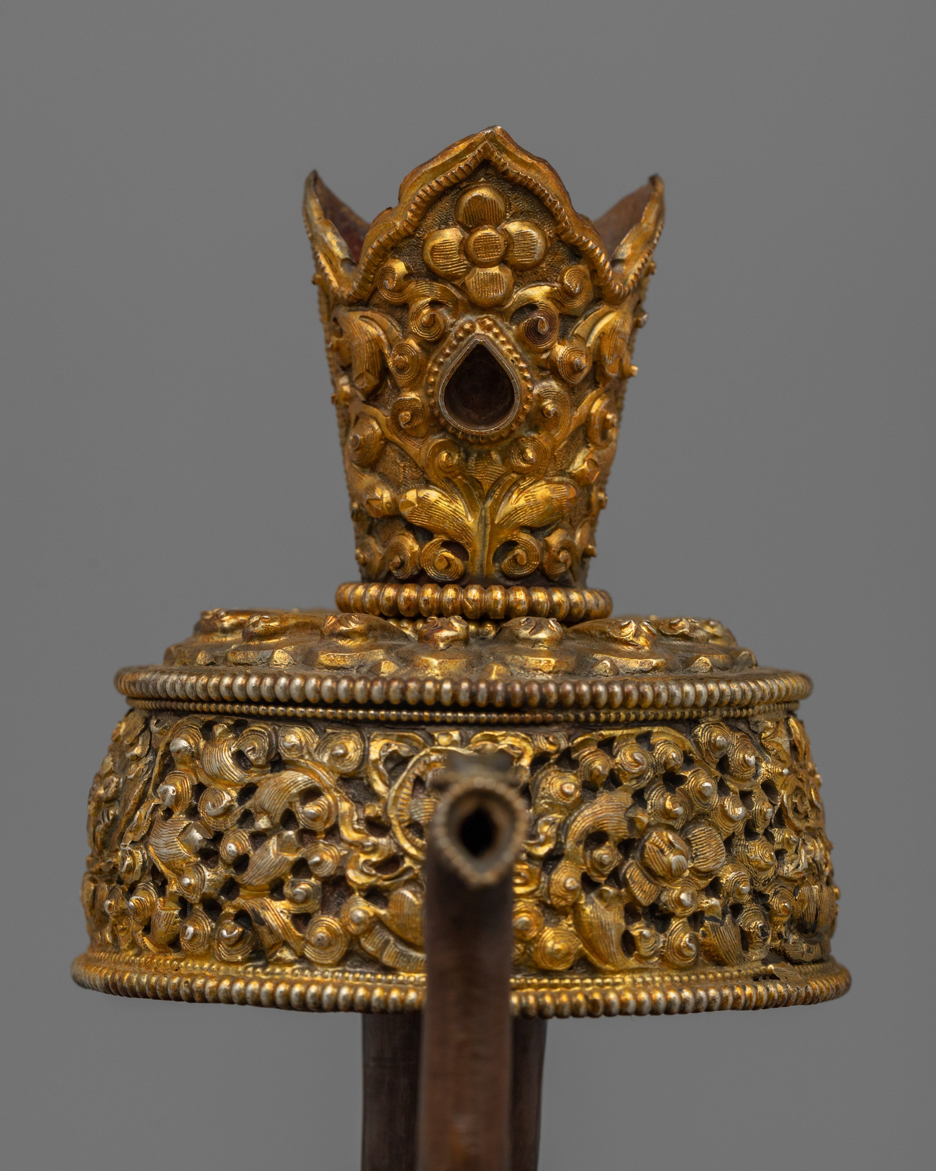 Gold & Silver-Plated Bhumba Ritual Vase | Spiritual Bhumba Ritual Vase