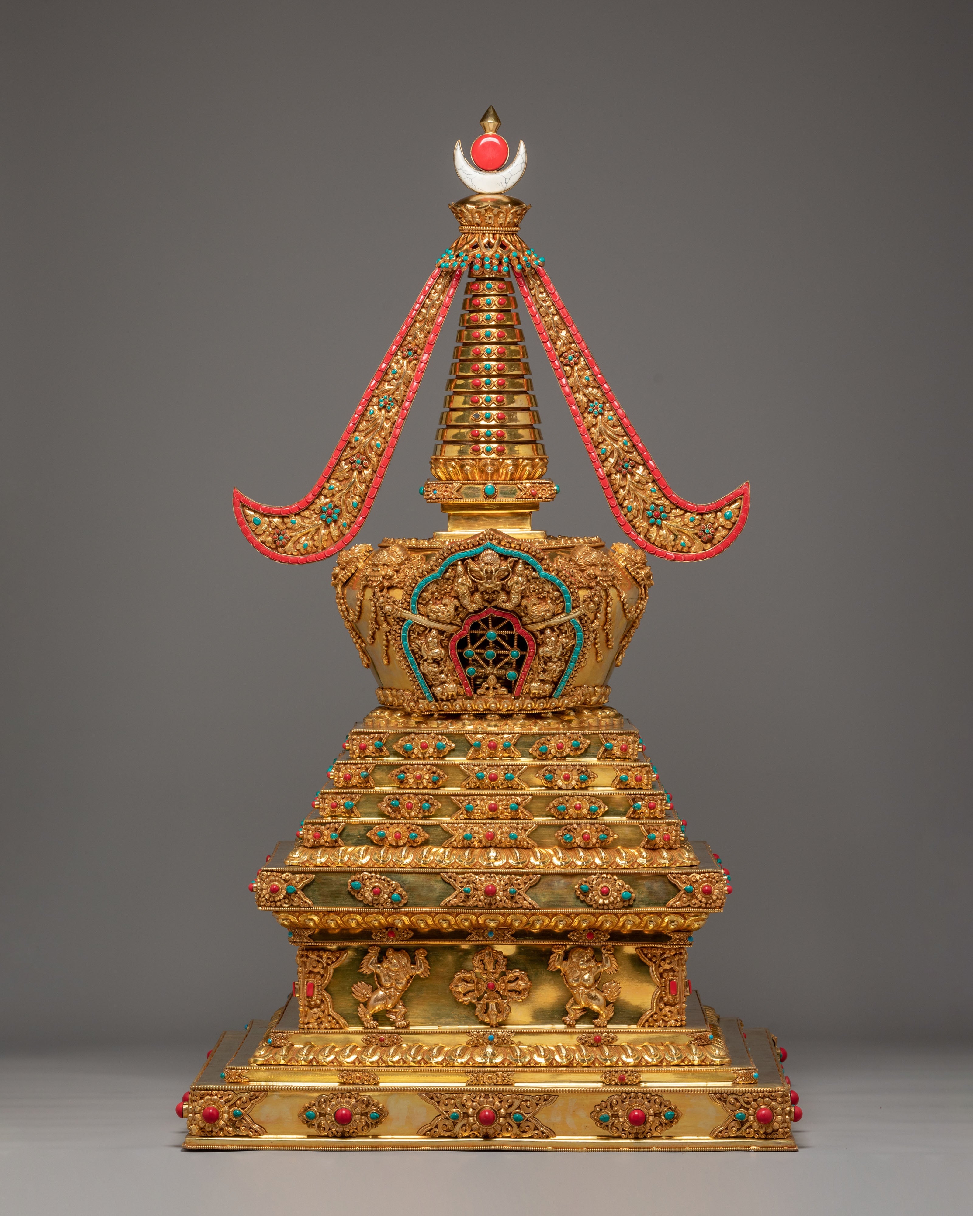 Spiritual Tibetan Copper Stupa