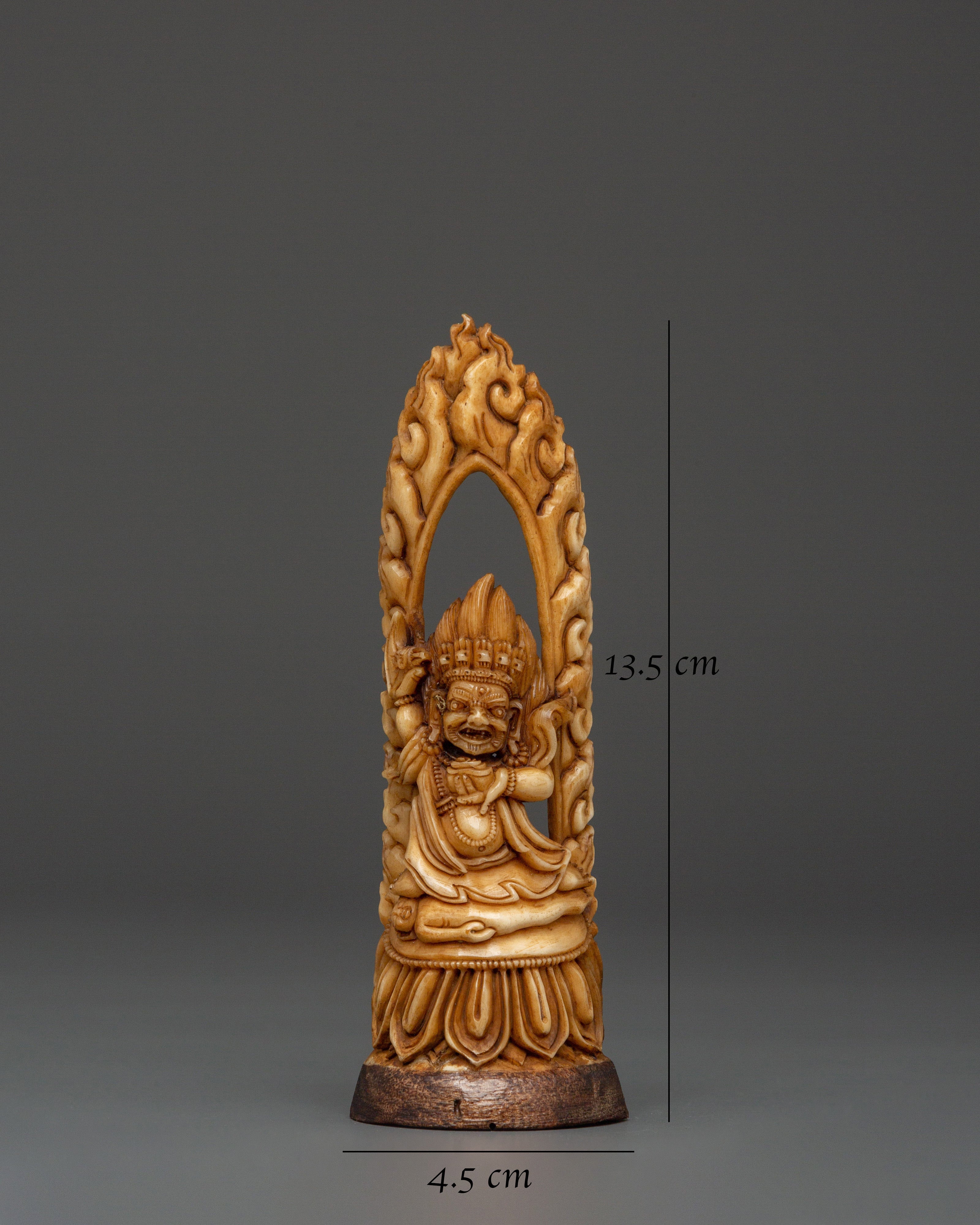 Yak Bone Sculpture | Handcrafted Tibetan Deity Carving