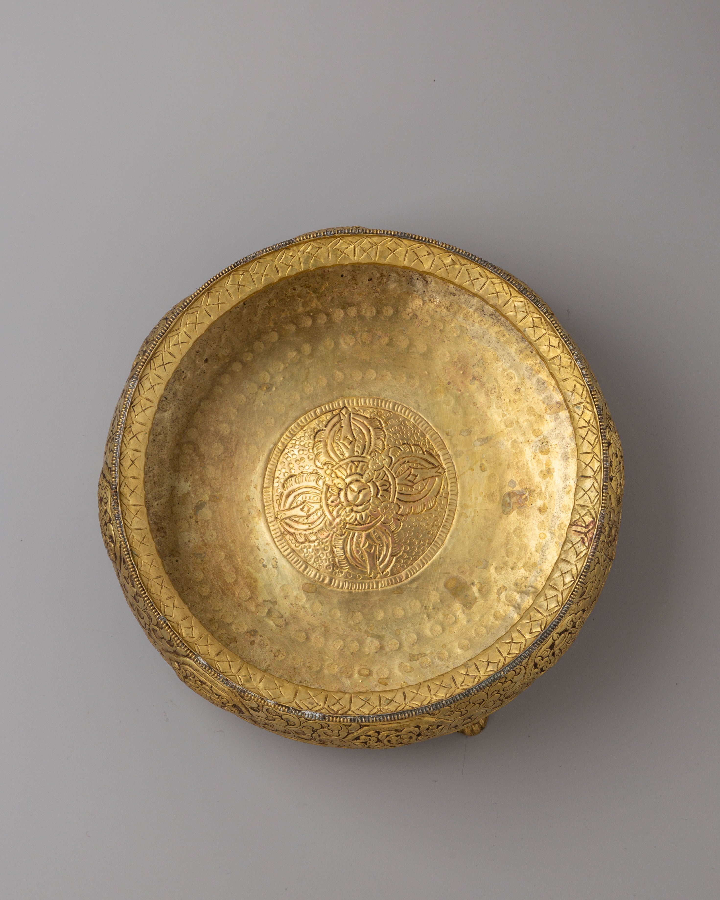 Tibetan Buddhist Khadkulo | Handcrafted Brass Ritual Bowl