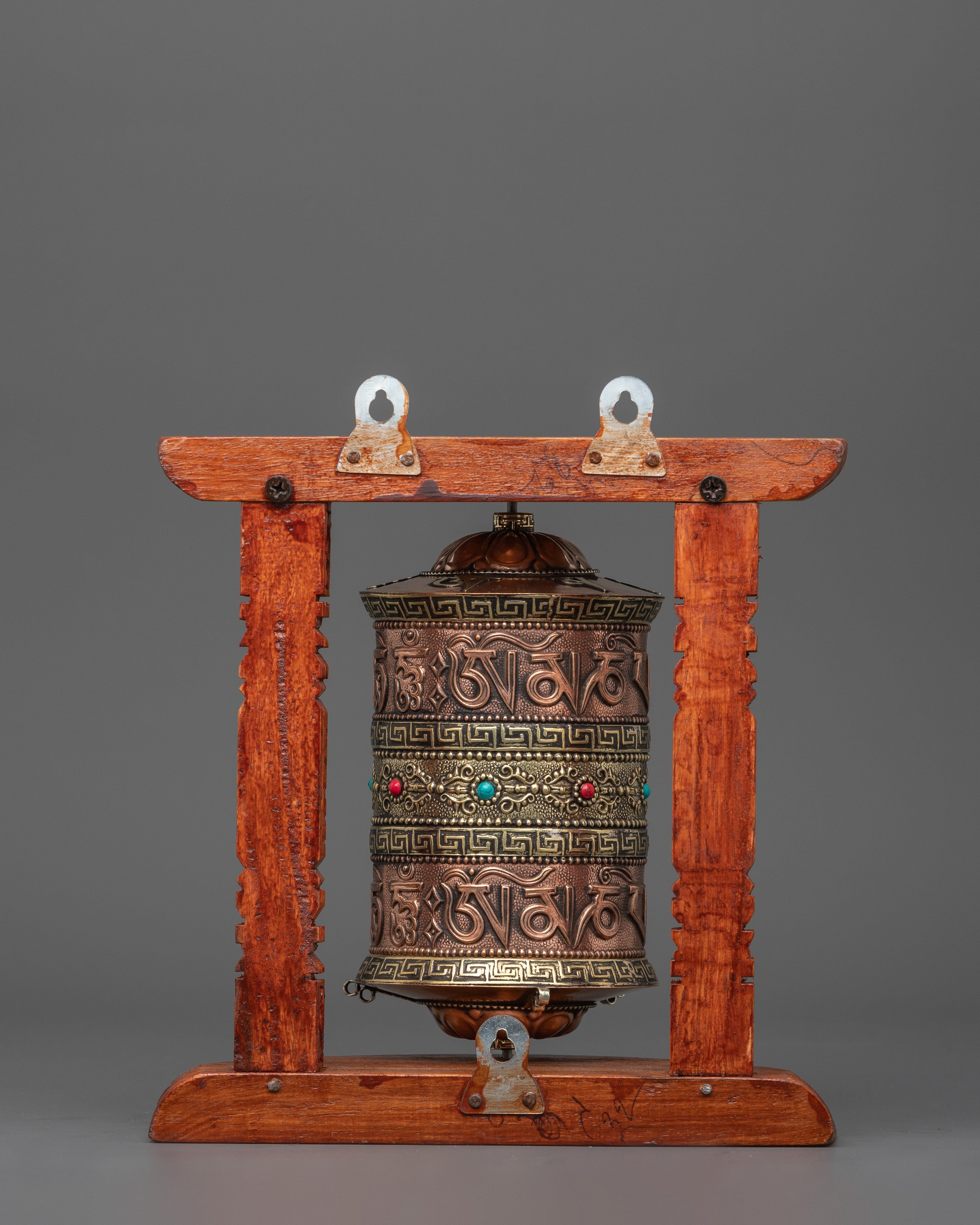 Handcrafted Ritual Prayer Wheel Decor | Meditation Decor for Sacred Spaces
