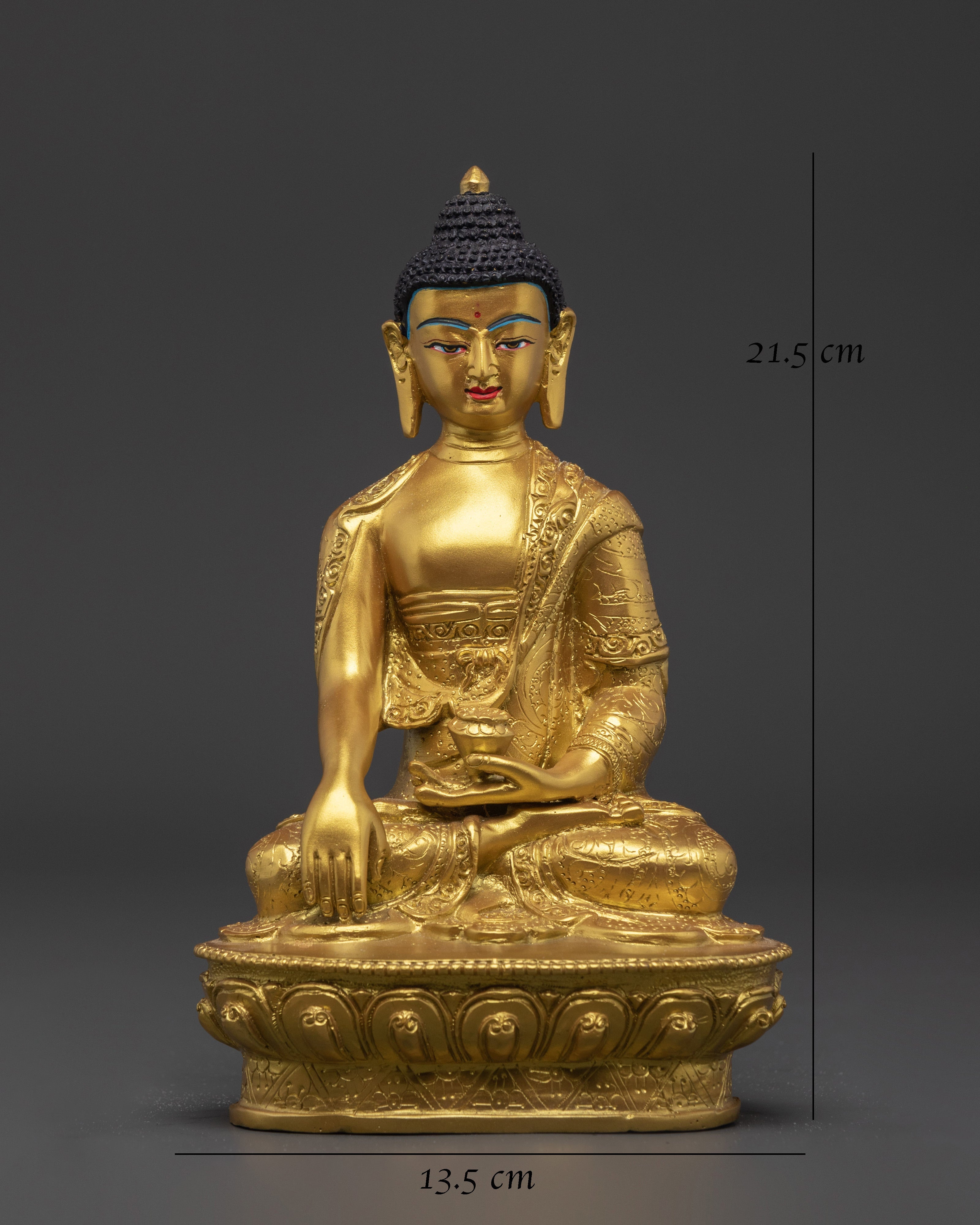 Tibetan Sculpture of Shakyamuni Buddha | Handcrafted Gold Buddha Statue