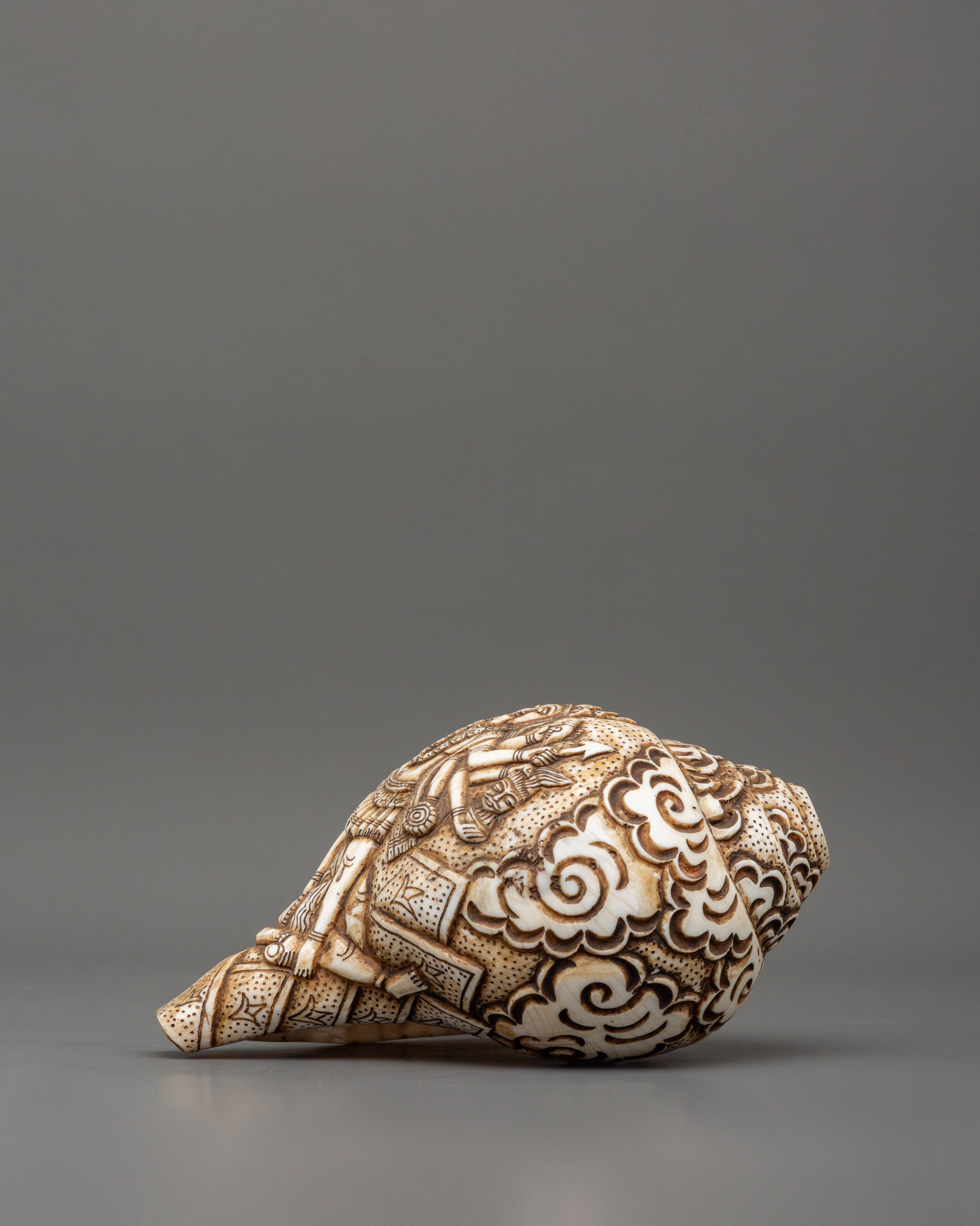 Kali Mata Carved Conch