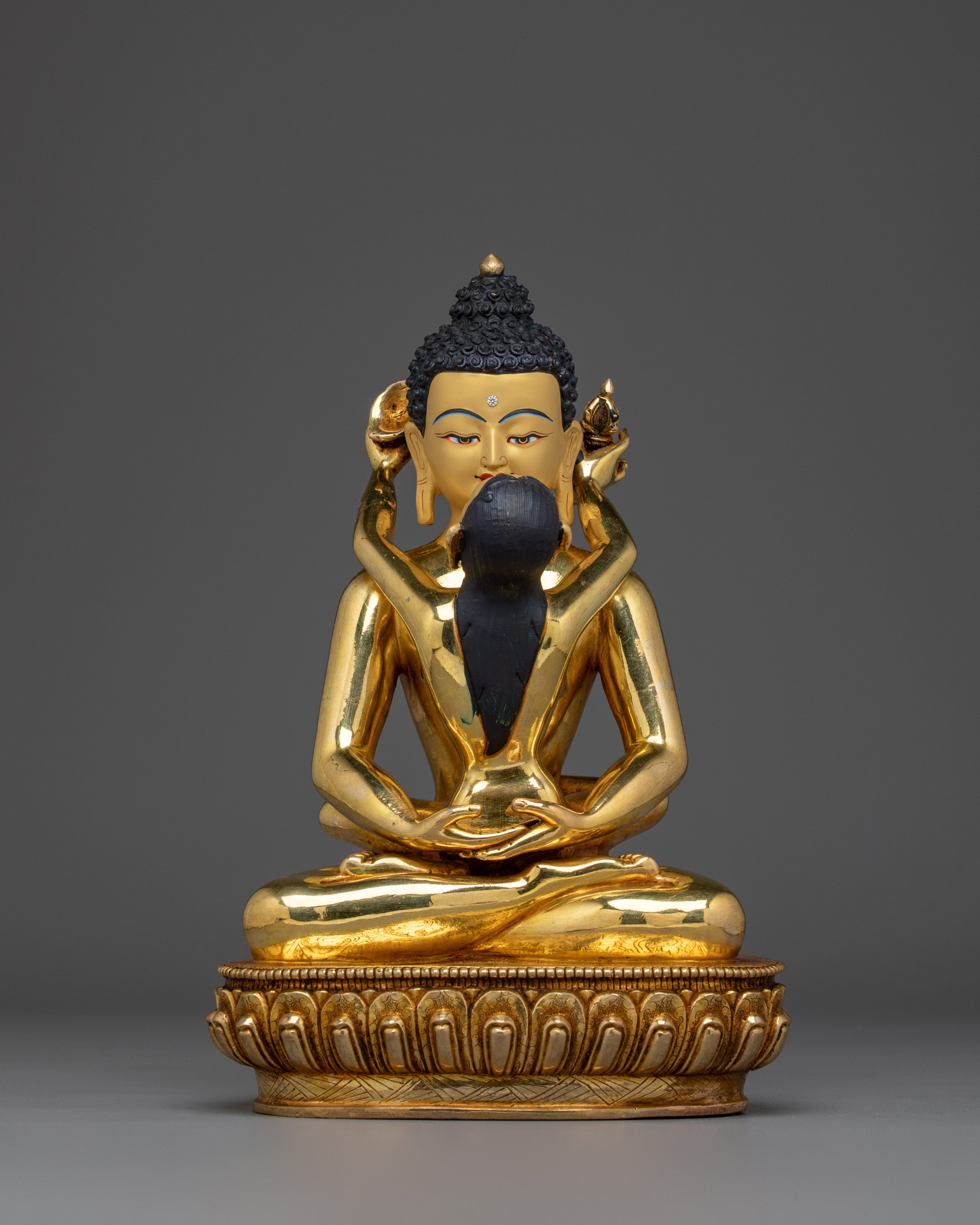 Samantabhadra With Consort Golden Statue