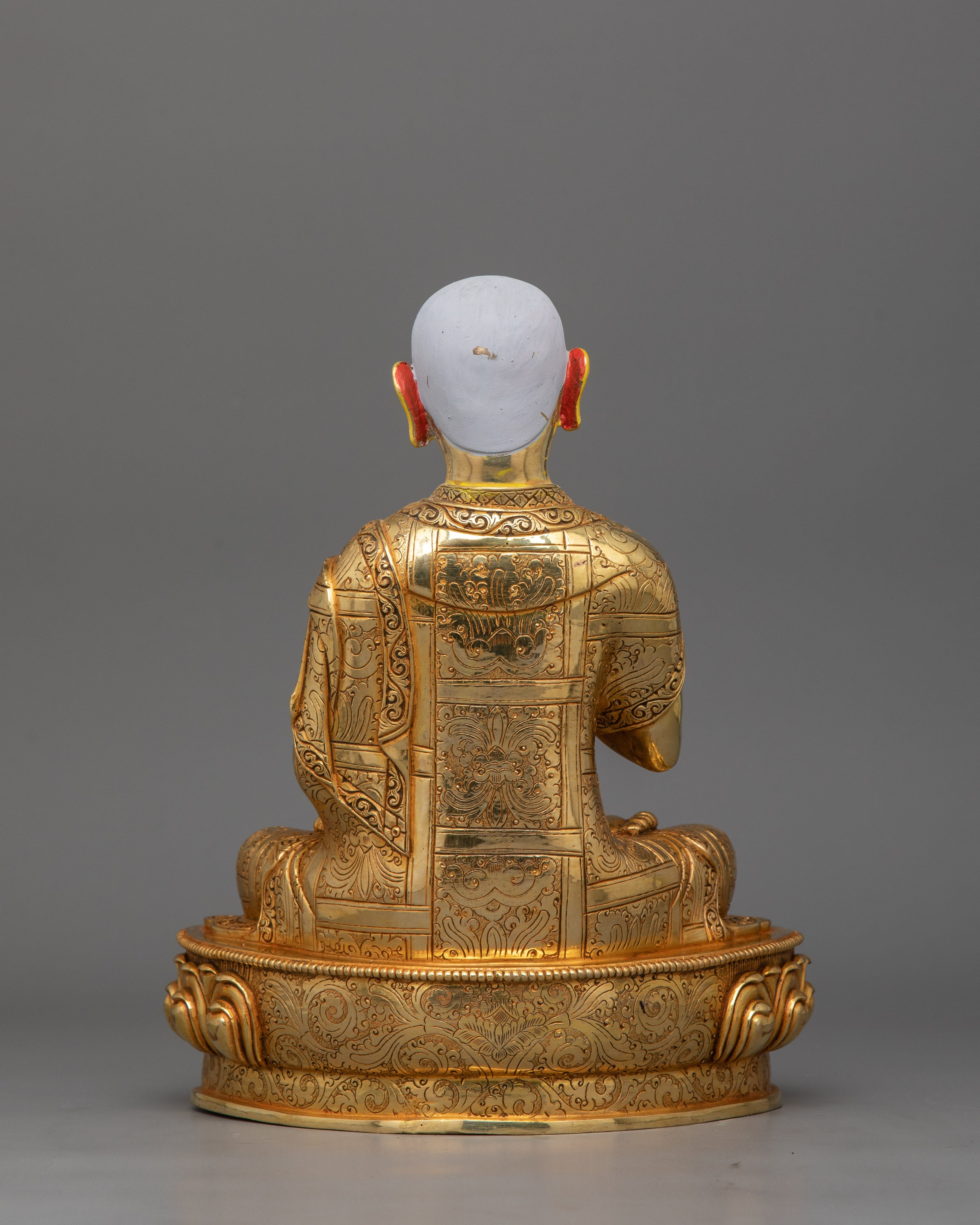 Handmade Tibetan Spiritual Tsongkhapa Set Statue | The Founder of Gelug Tradition