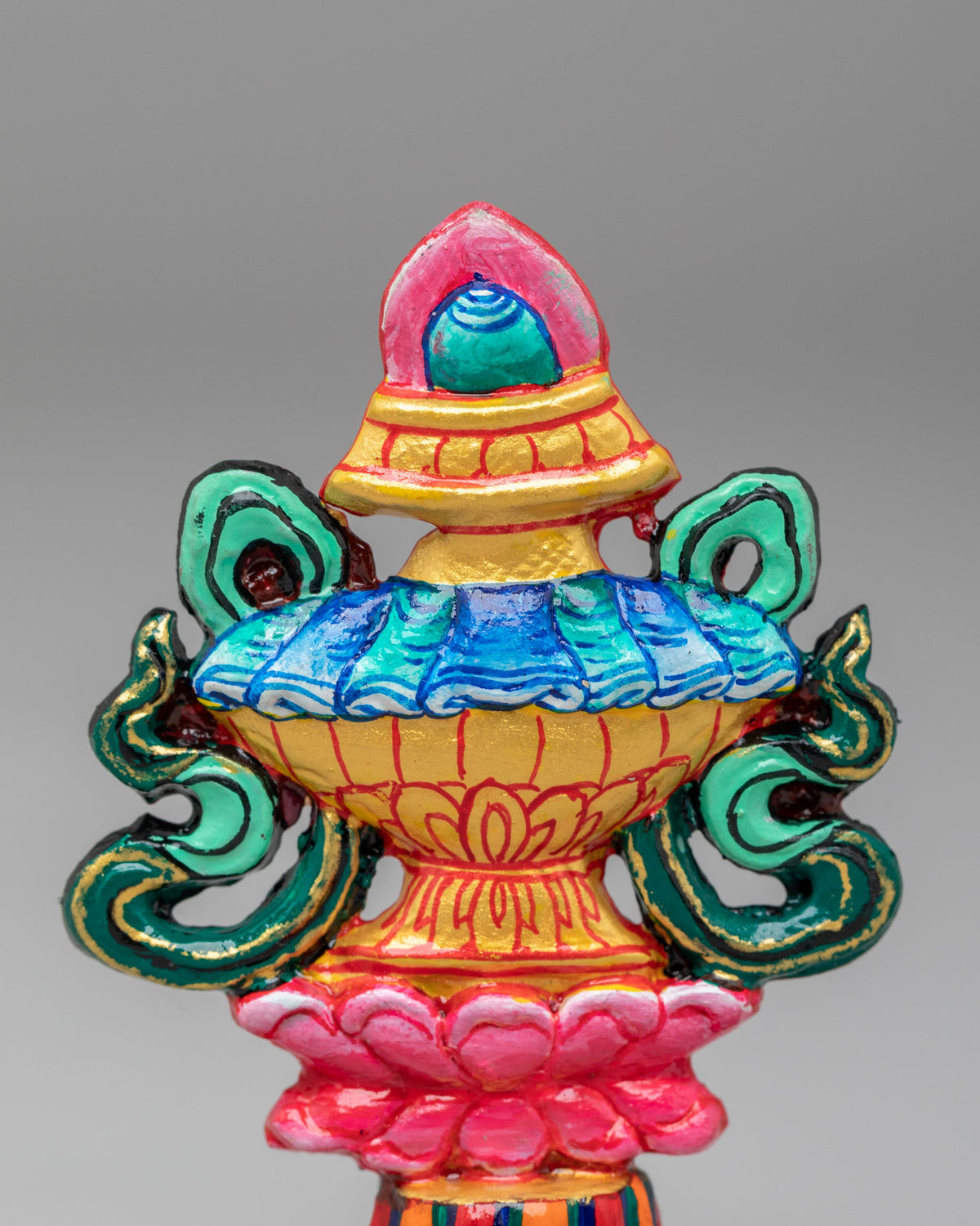 Ceremonial 8 Auspicious Symbols Sculpture | Gold & Acrylic Color