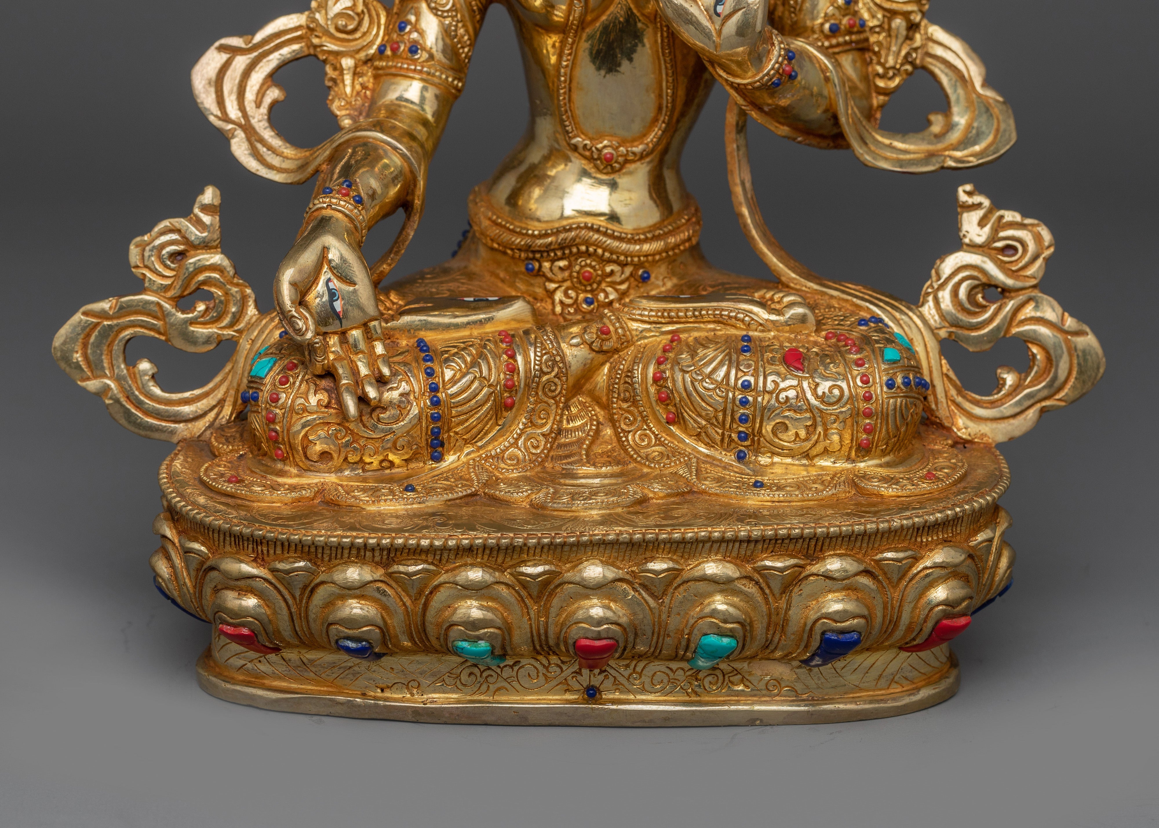 Handmade Compassionate Mother White Tara Statue | Path of Wisdom and Longevity