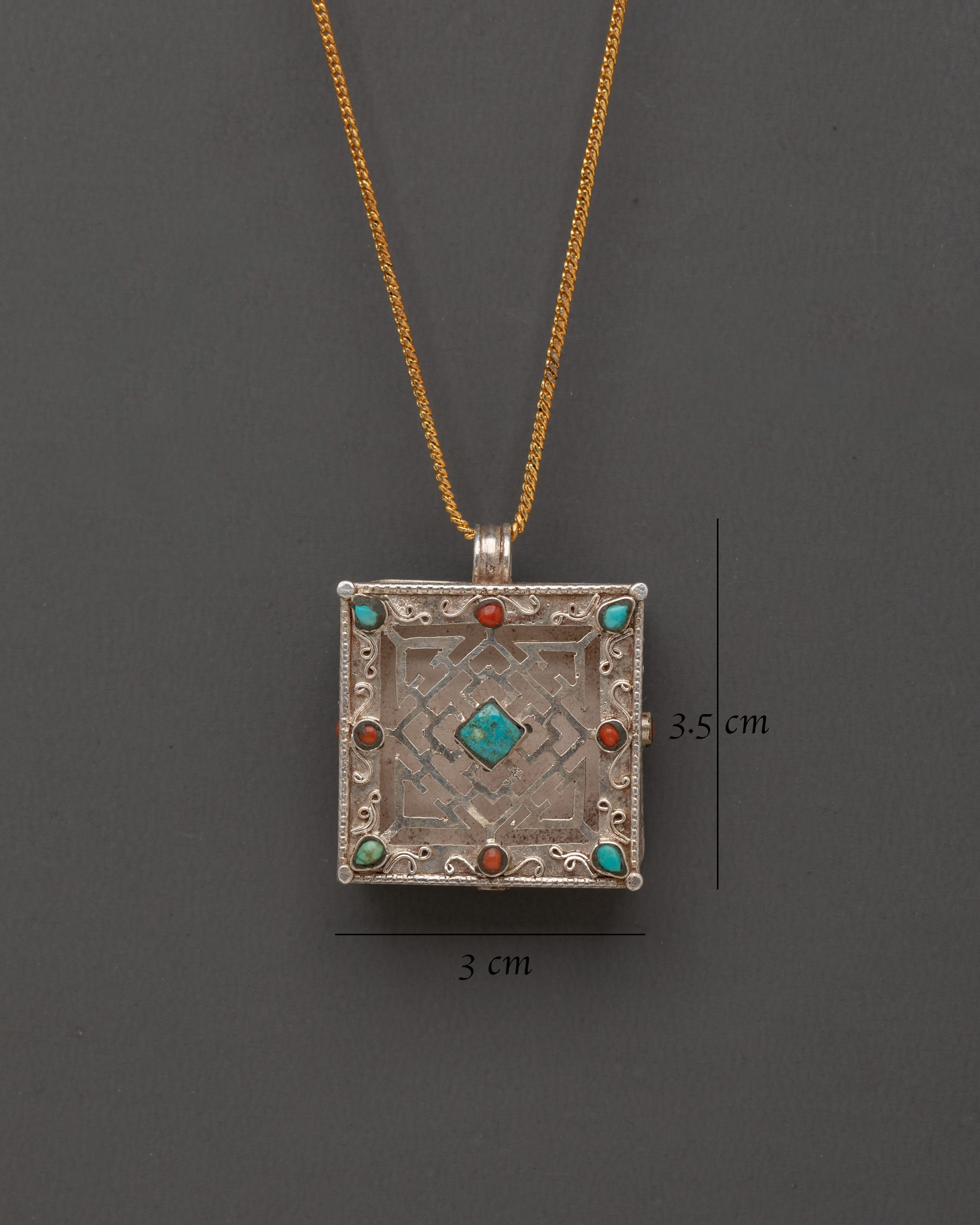 Ghau Box Locket Meditation Jewelry