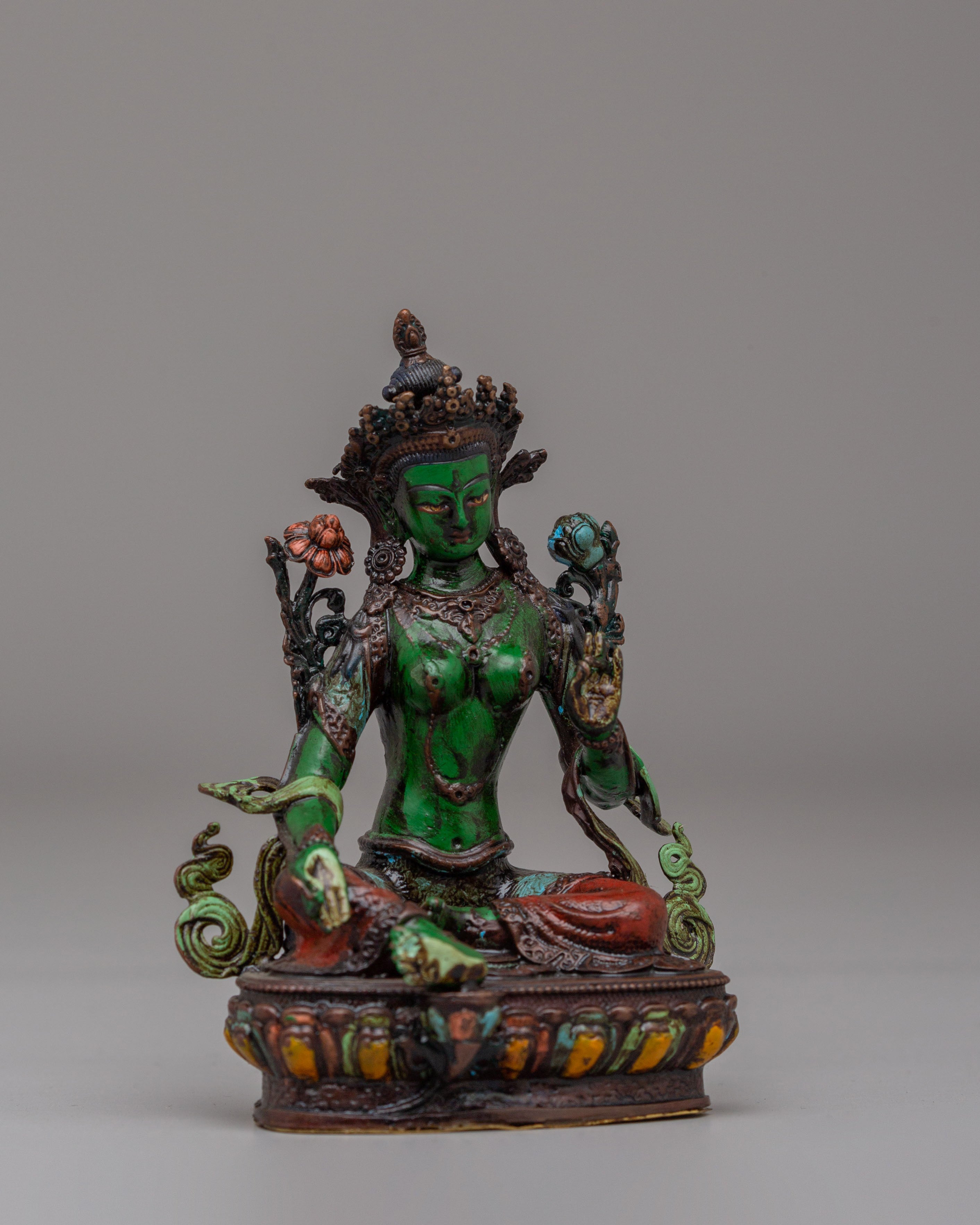 Traditional Green Tara Deity Statue | Himalayan Artwork