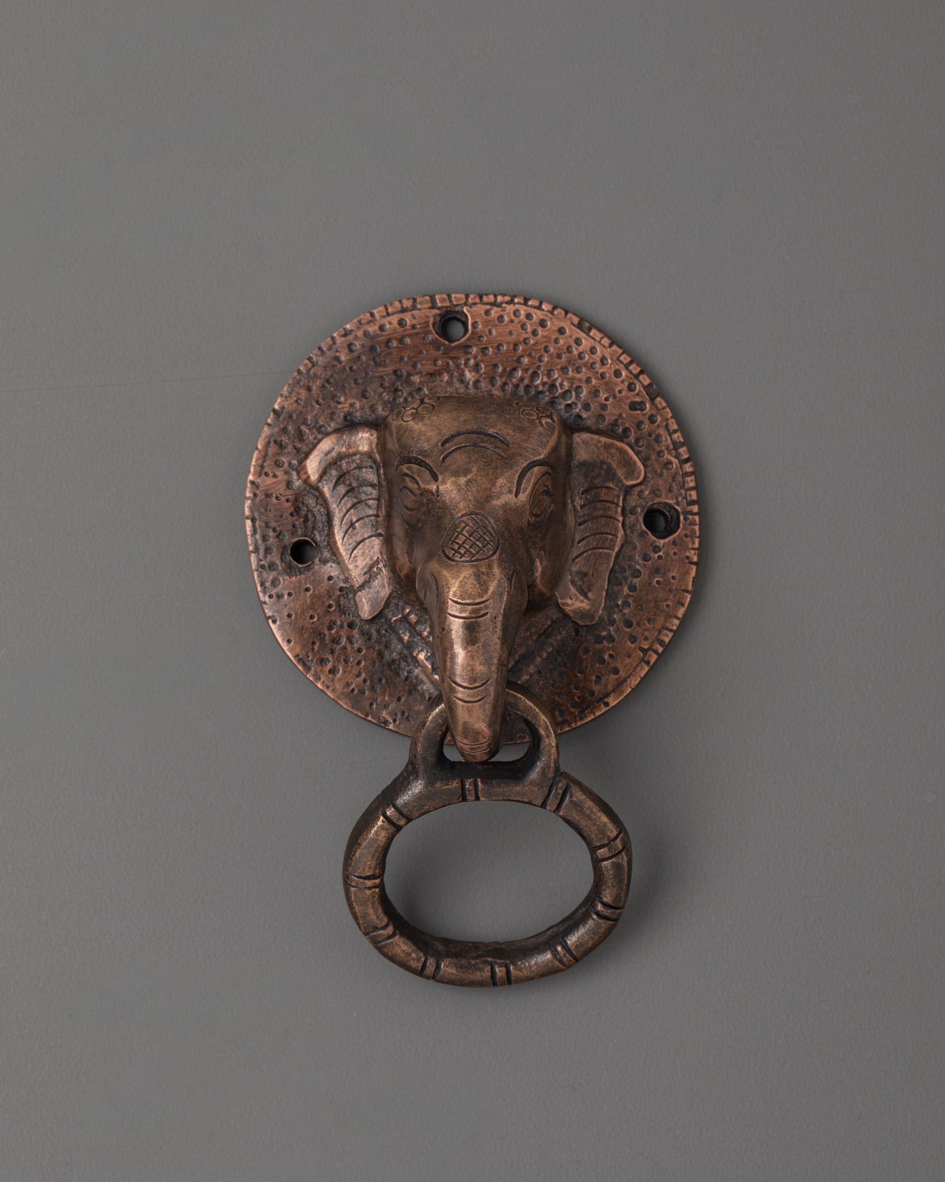 Handcrafted Elephant Knocker | Brass Door Knocker for Home Decor